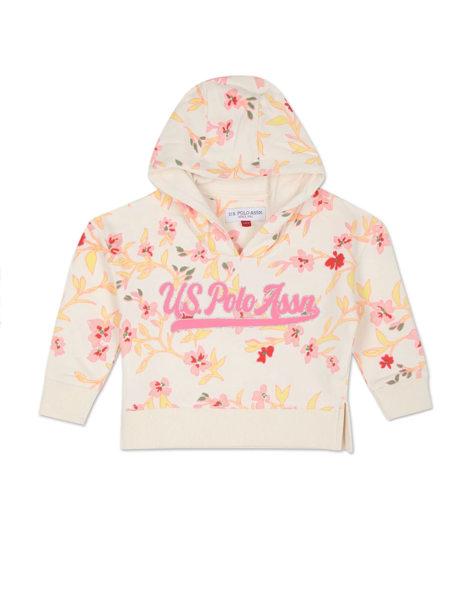 Floral Print Hooded Sweatshirt