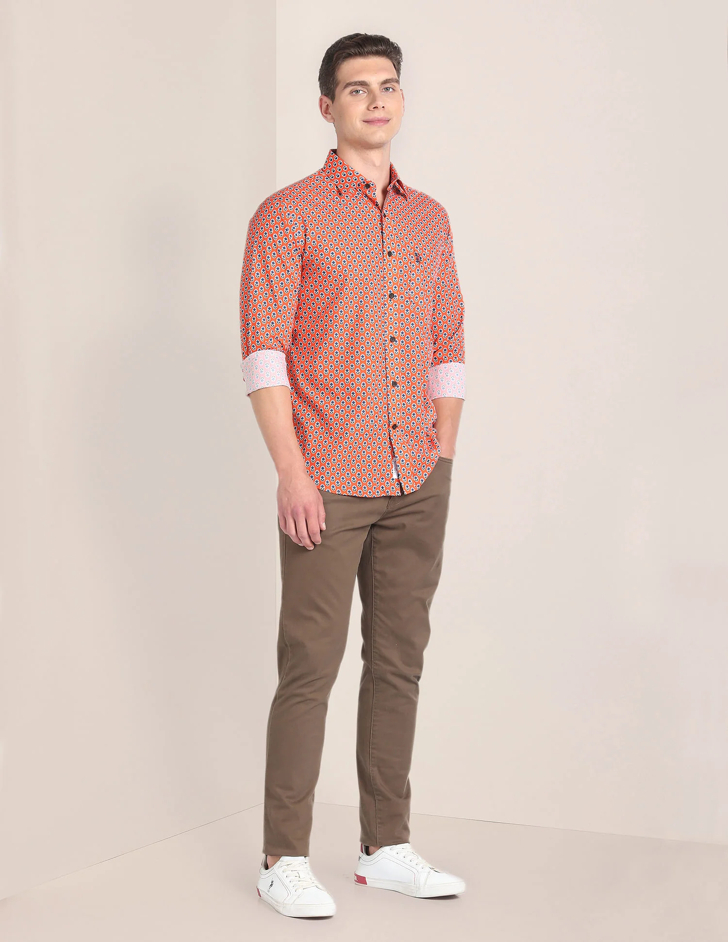 Floral Print Tailored Fit Shirt - Image 3