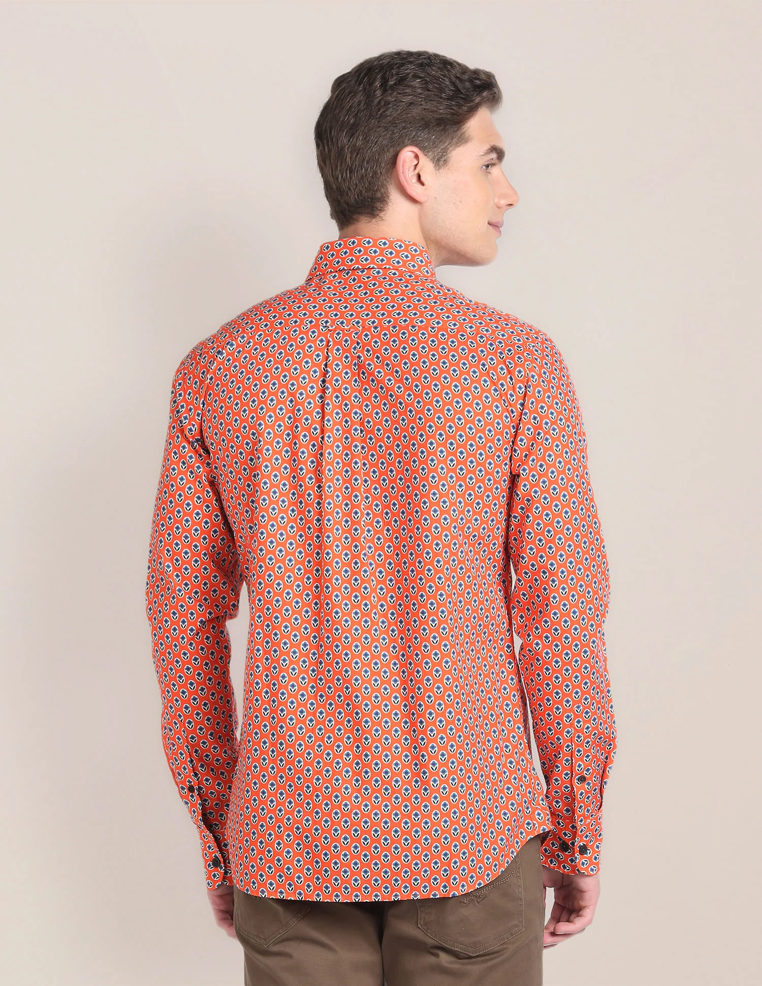 Floral Print Tailored Fit Shirt - Image 5