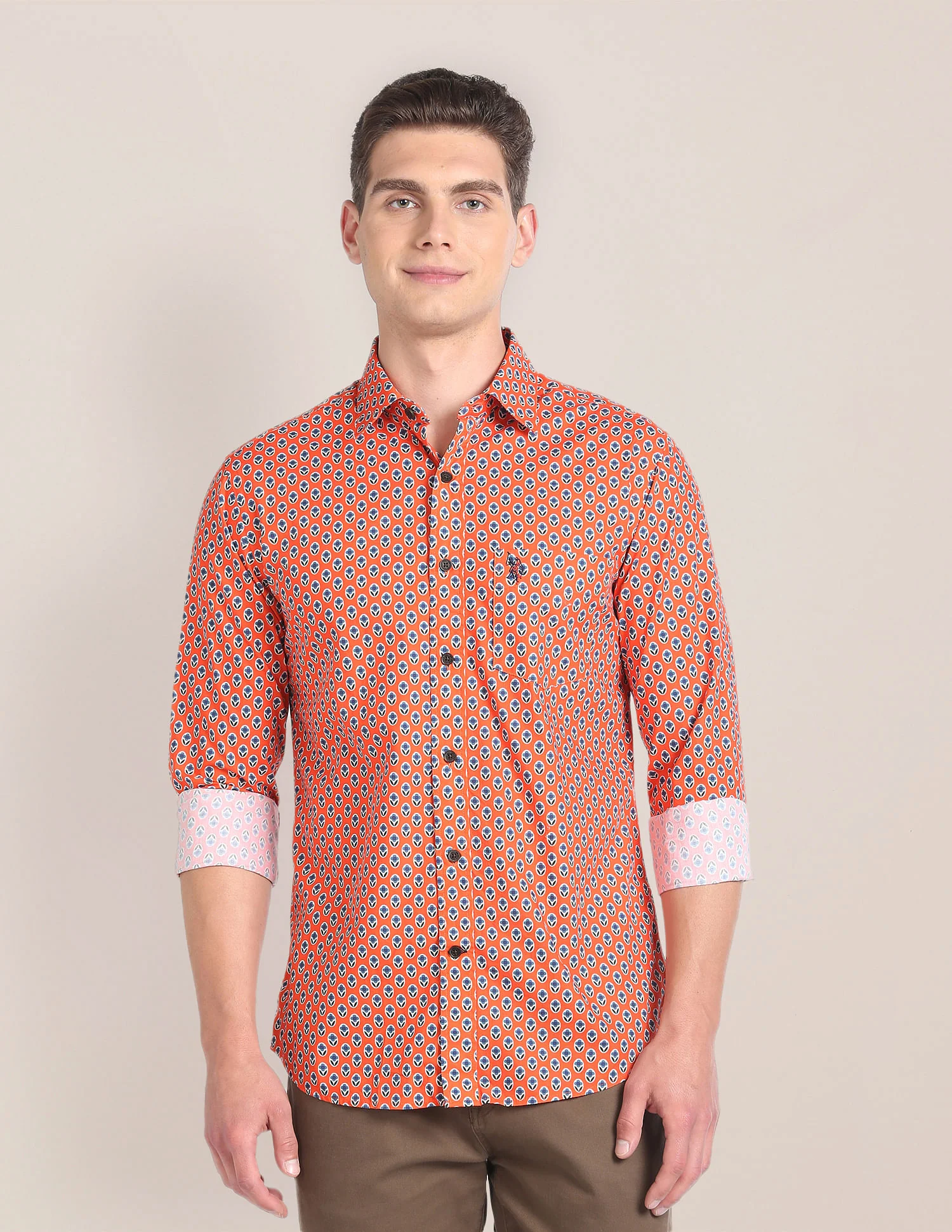 Floral Print Tailored Fit Shirt - Image 6