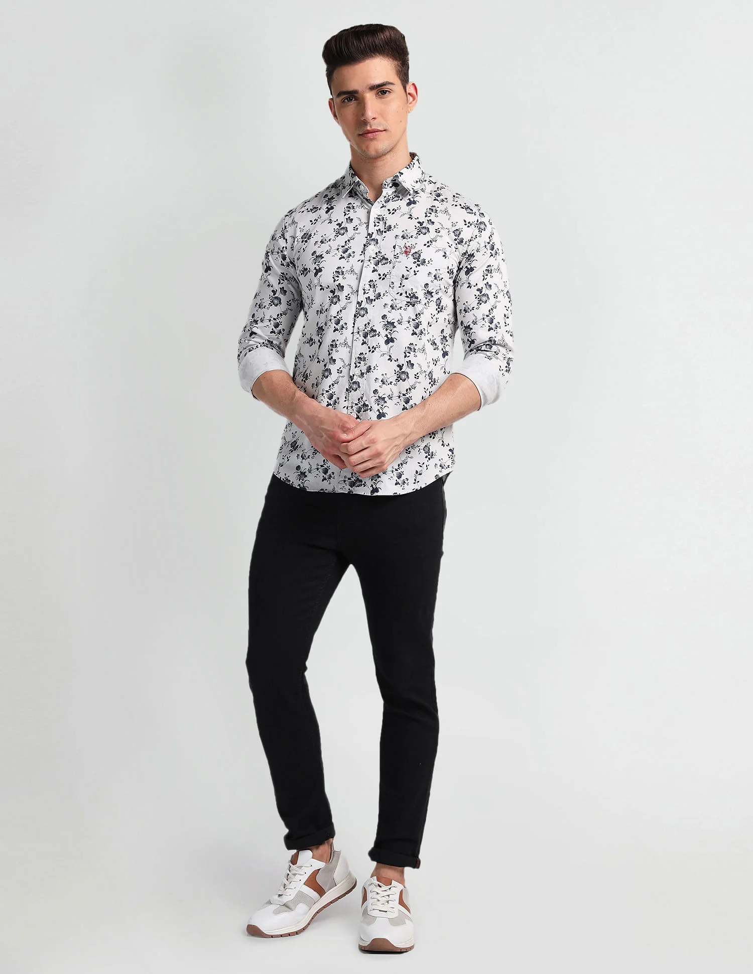 Floral Print Twill Shirt - Image 3