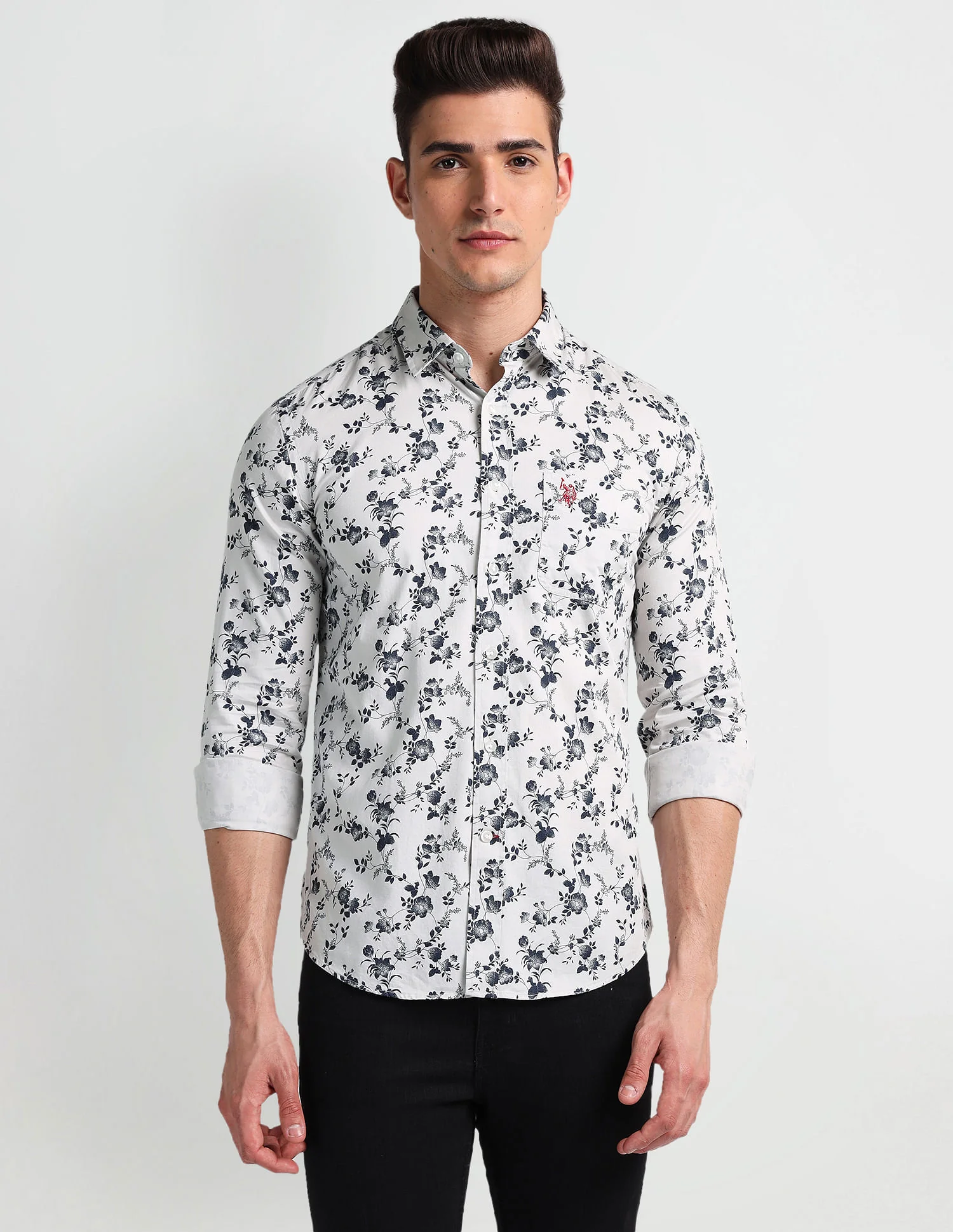 Floral Print Twill Shirt - Image 6