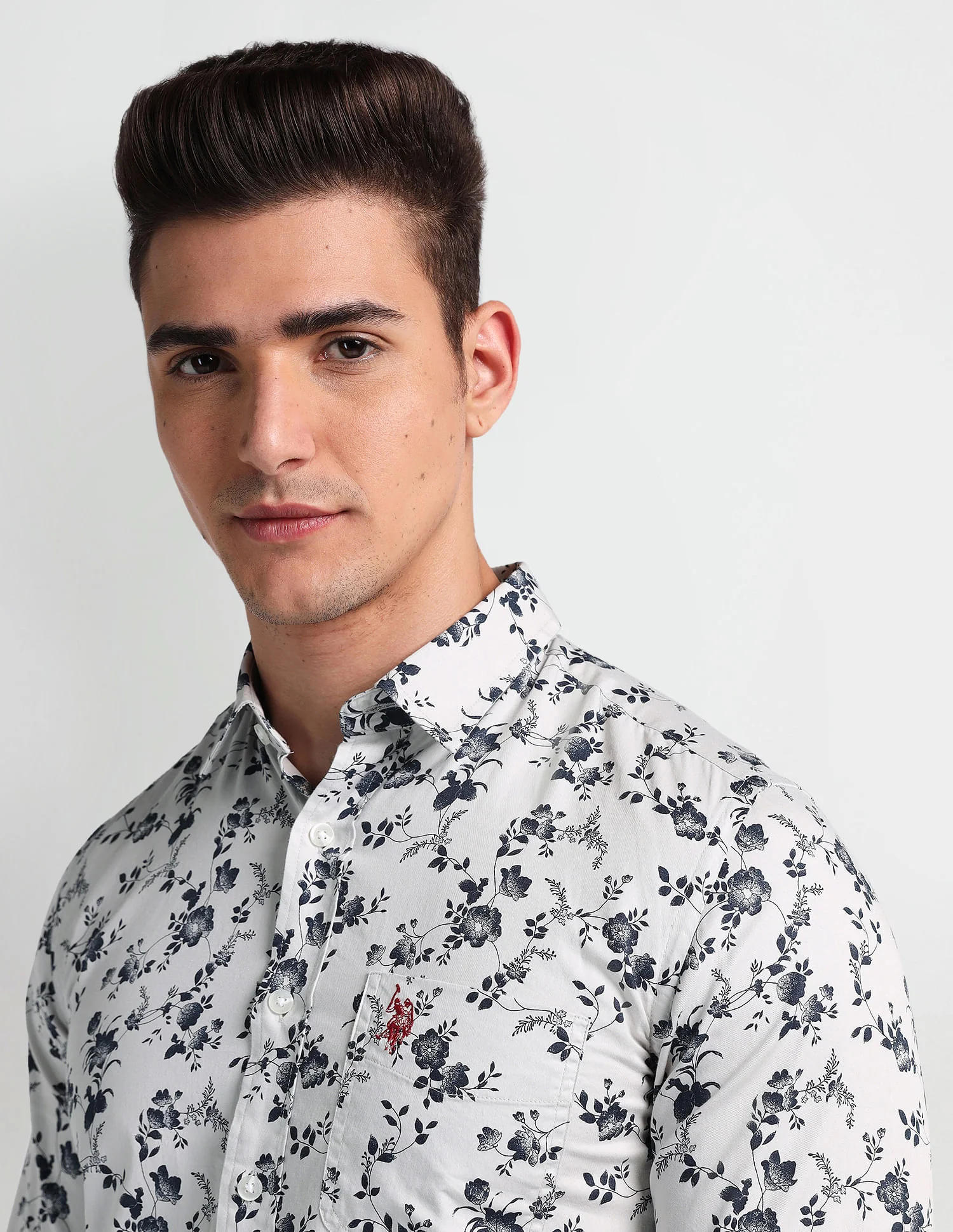 Floral Print Twill Shirt - Image 7