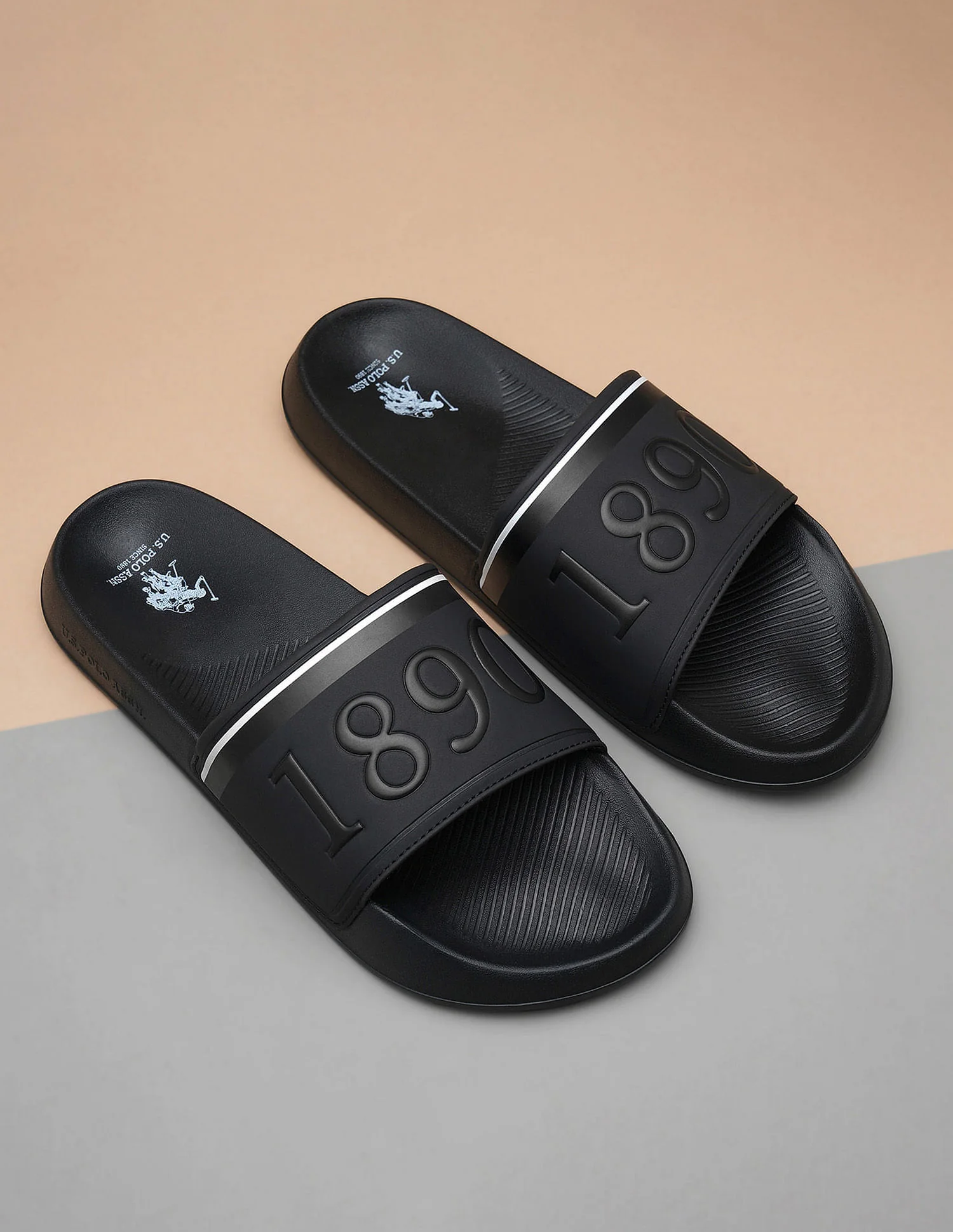 Men Brand Print Open Toe Raffer 7.0 Slides - Image 2
