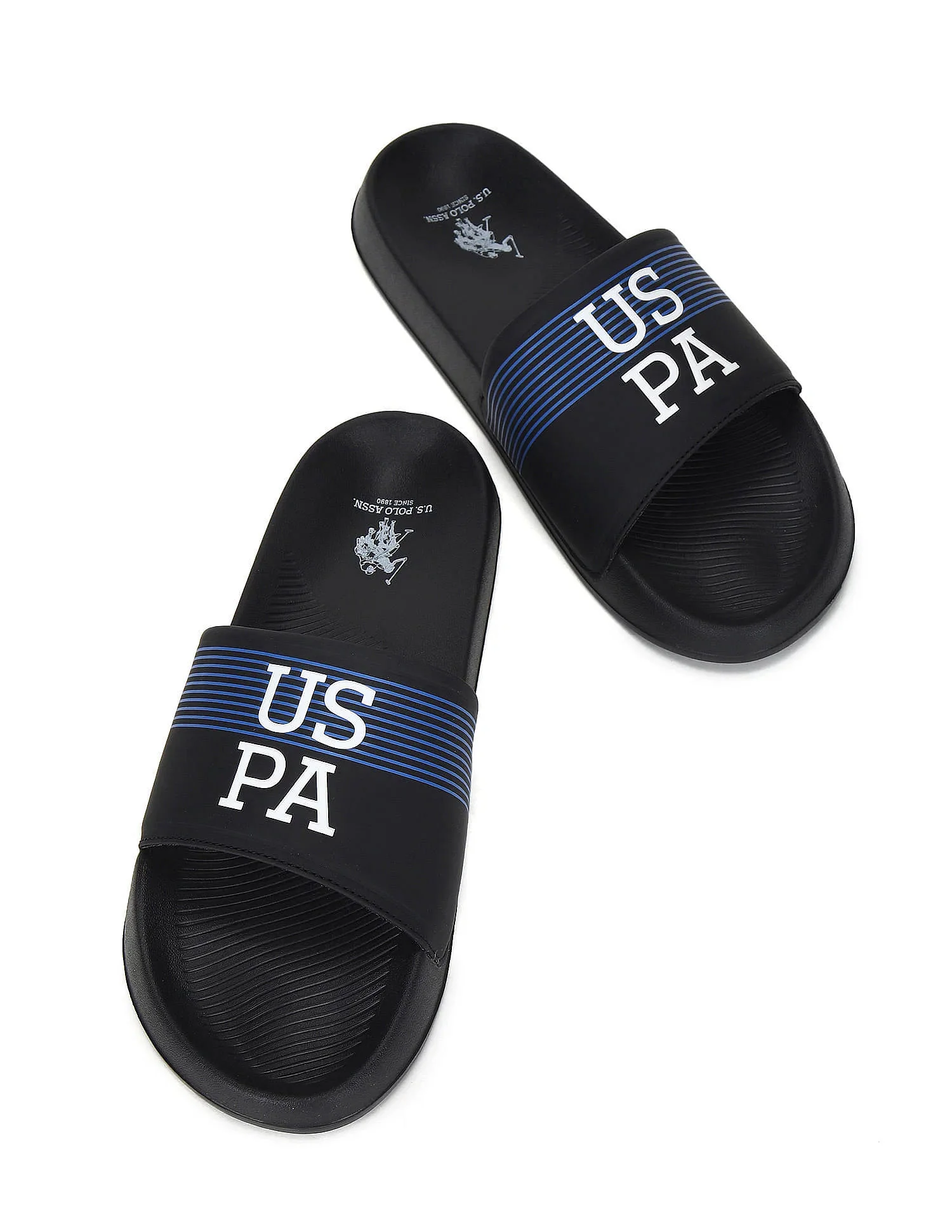 Men Brand Print Beesley 5.0 Blk Slides - Image 3