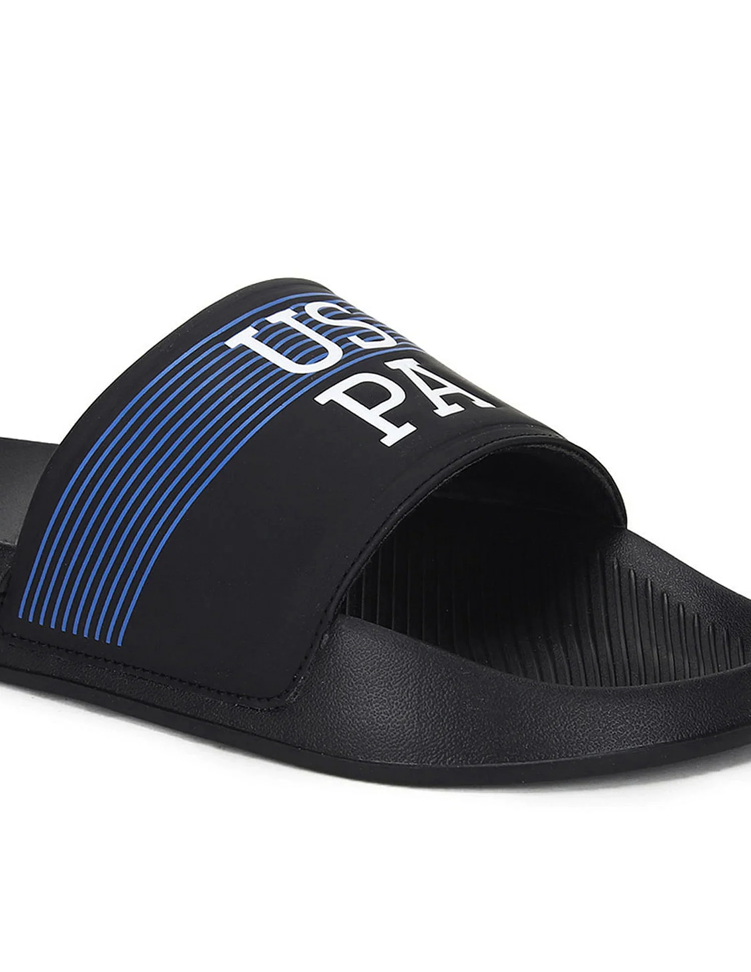 Men Brand Print Beesley 5.0 Blk Slides - Image 8