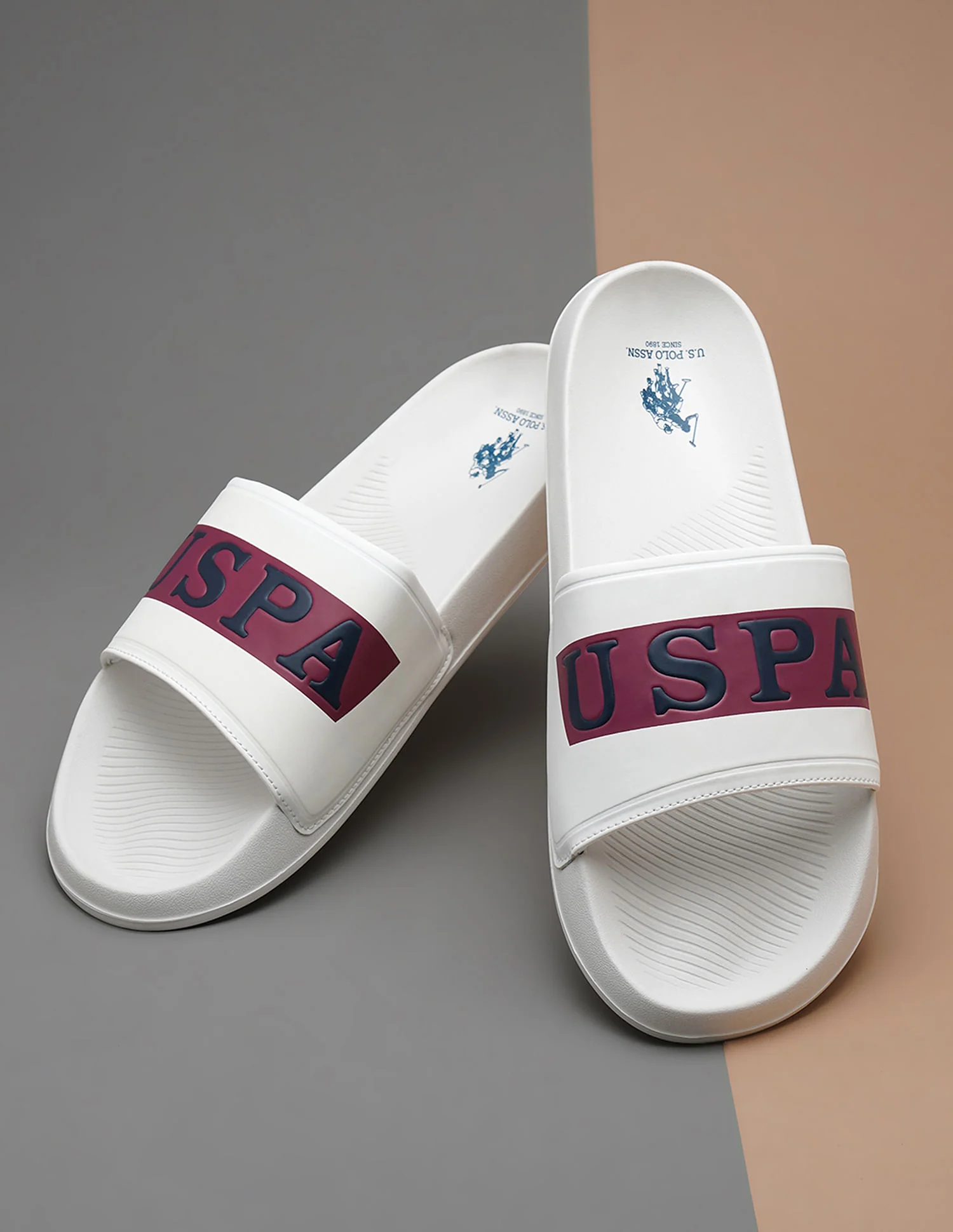 Men Brand Print Harvey 6.0 Slides