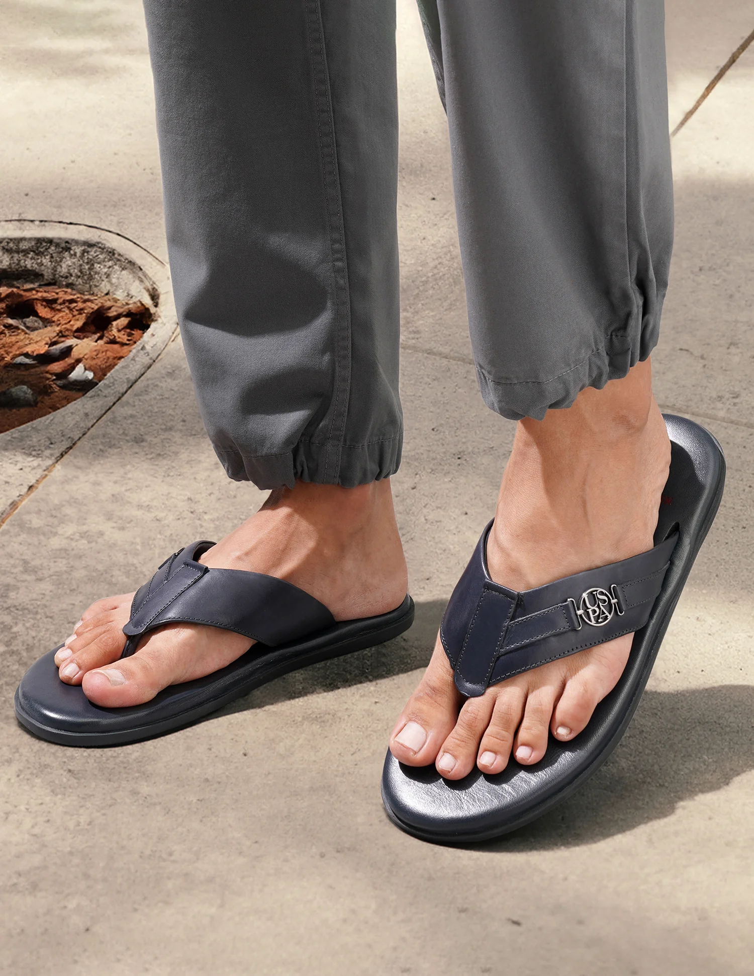 Men Broad Strap Abel Flip Flops