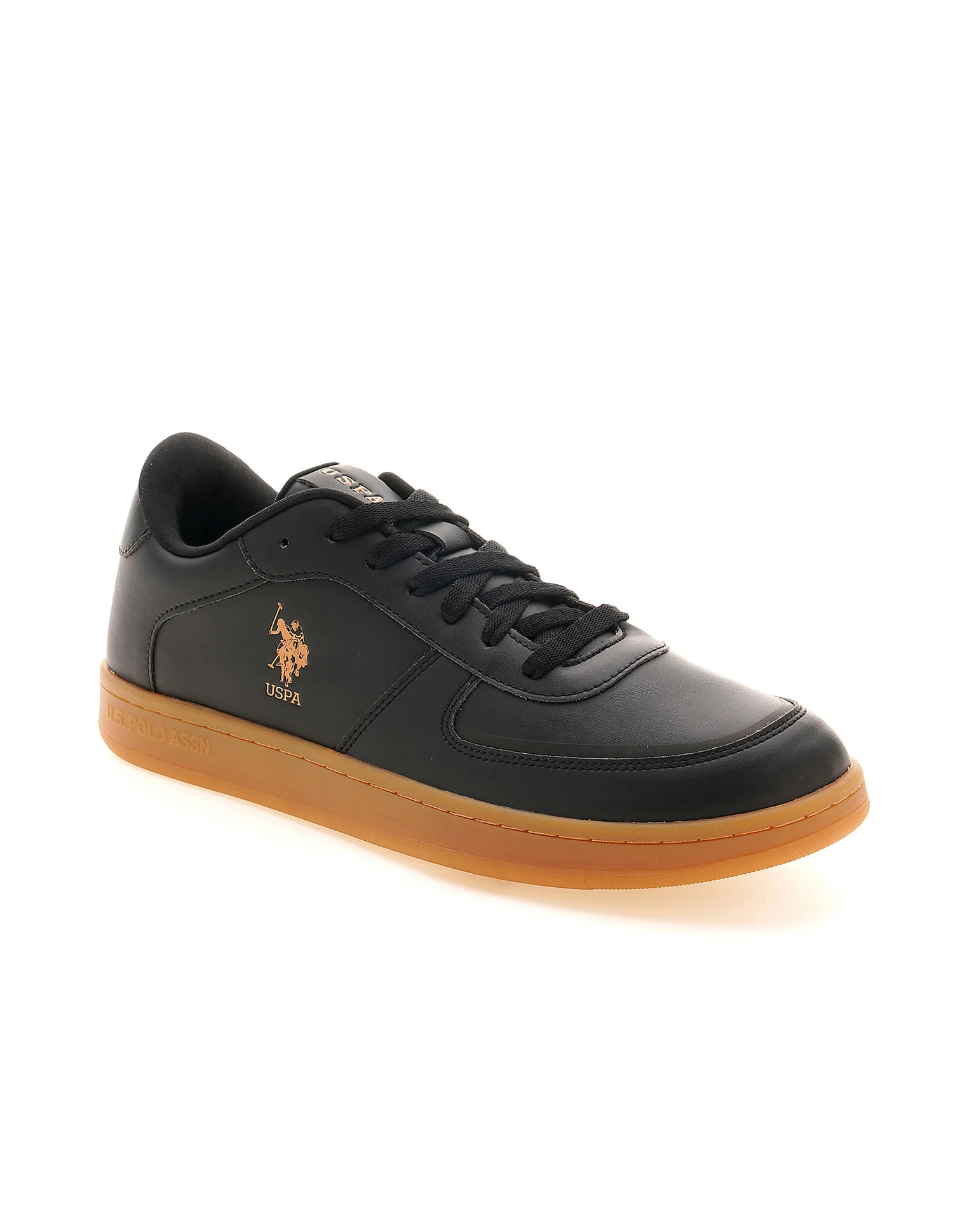 Men Reiner Black Retro Court Sneakers - Image 2