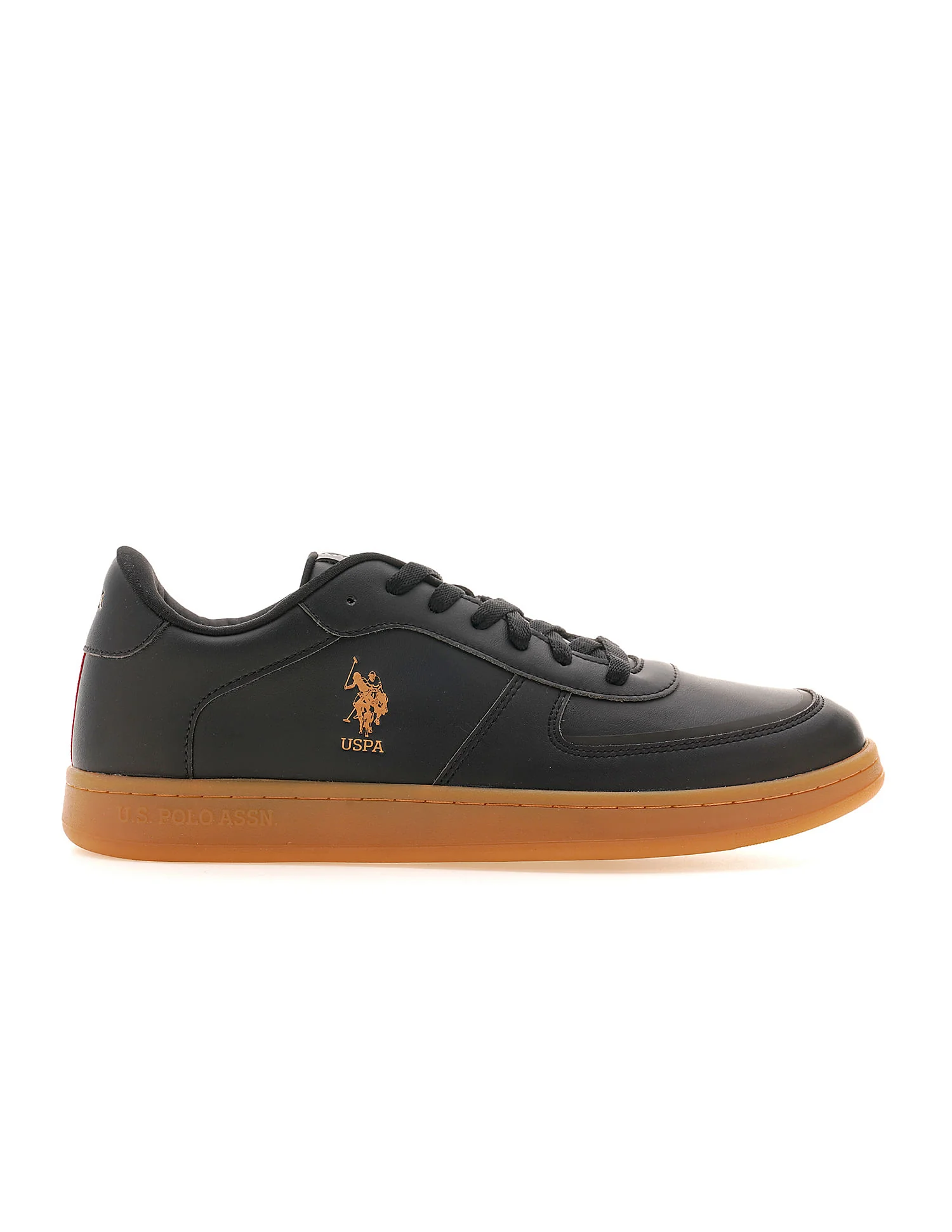 Men Reiner Black Retro Court Sneakers - Image 5