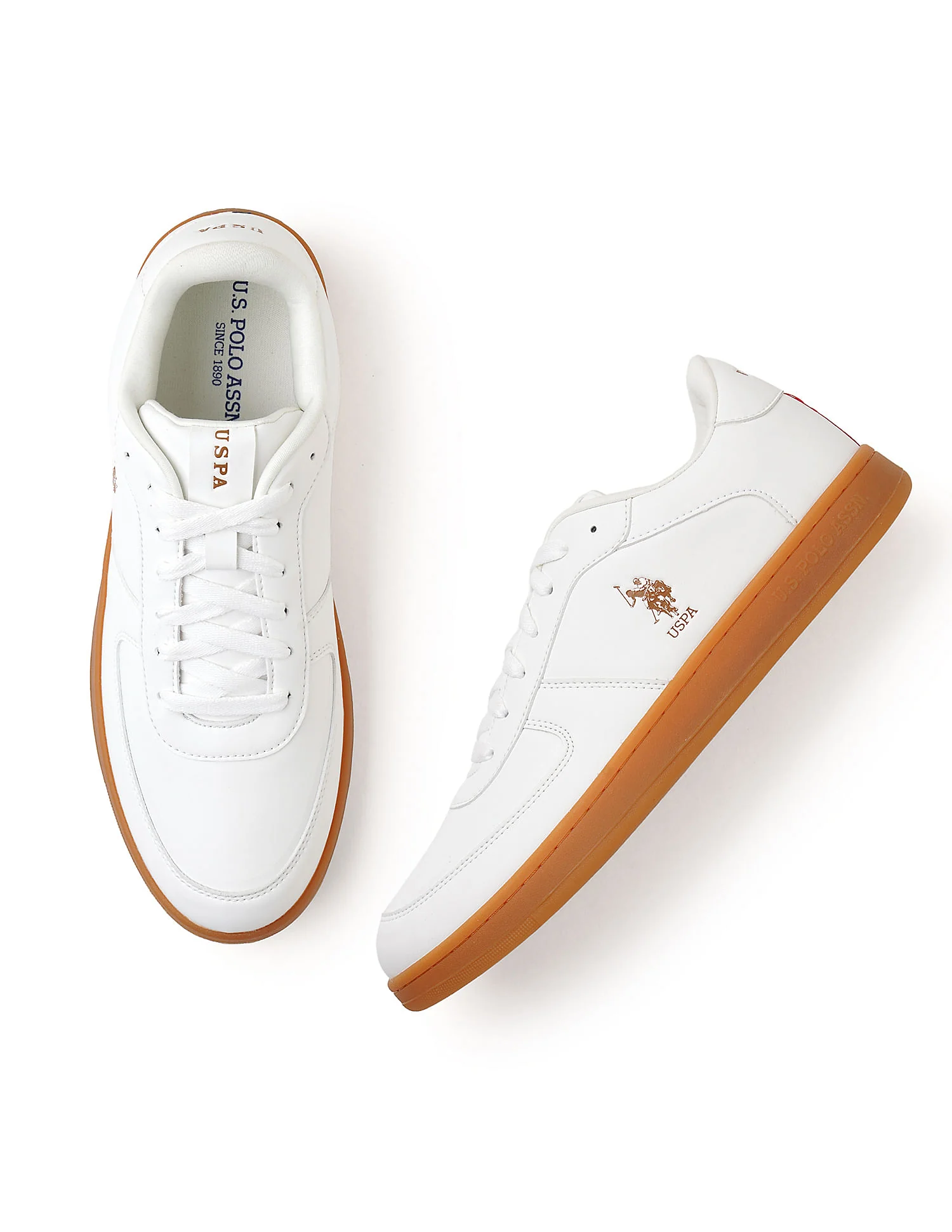 Men Reiner Beige Retro Court Sneakers - Image 3