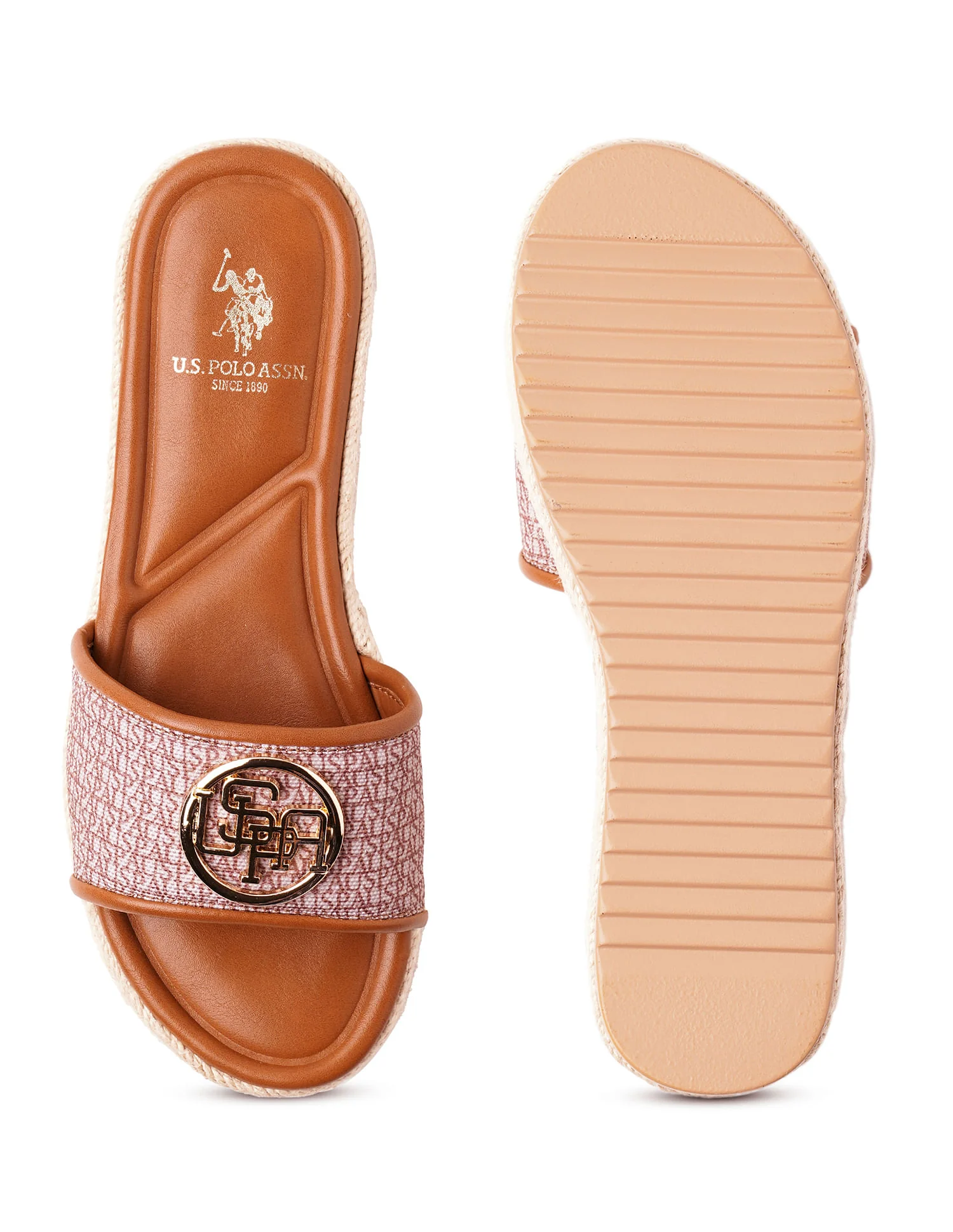 Monogram Vamp Strap Cristina Sandals - Image 6