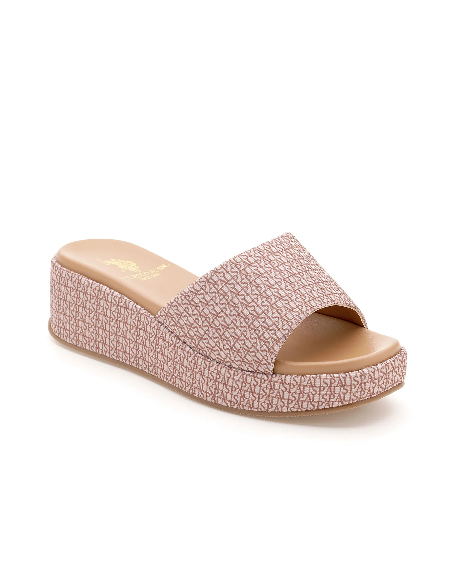Open Toe Brand Print Savina Sandals - Image 3