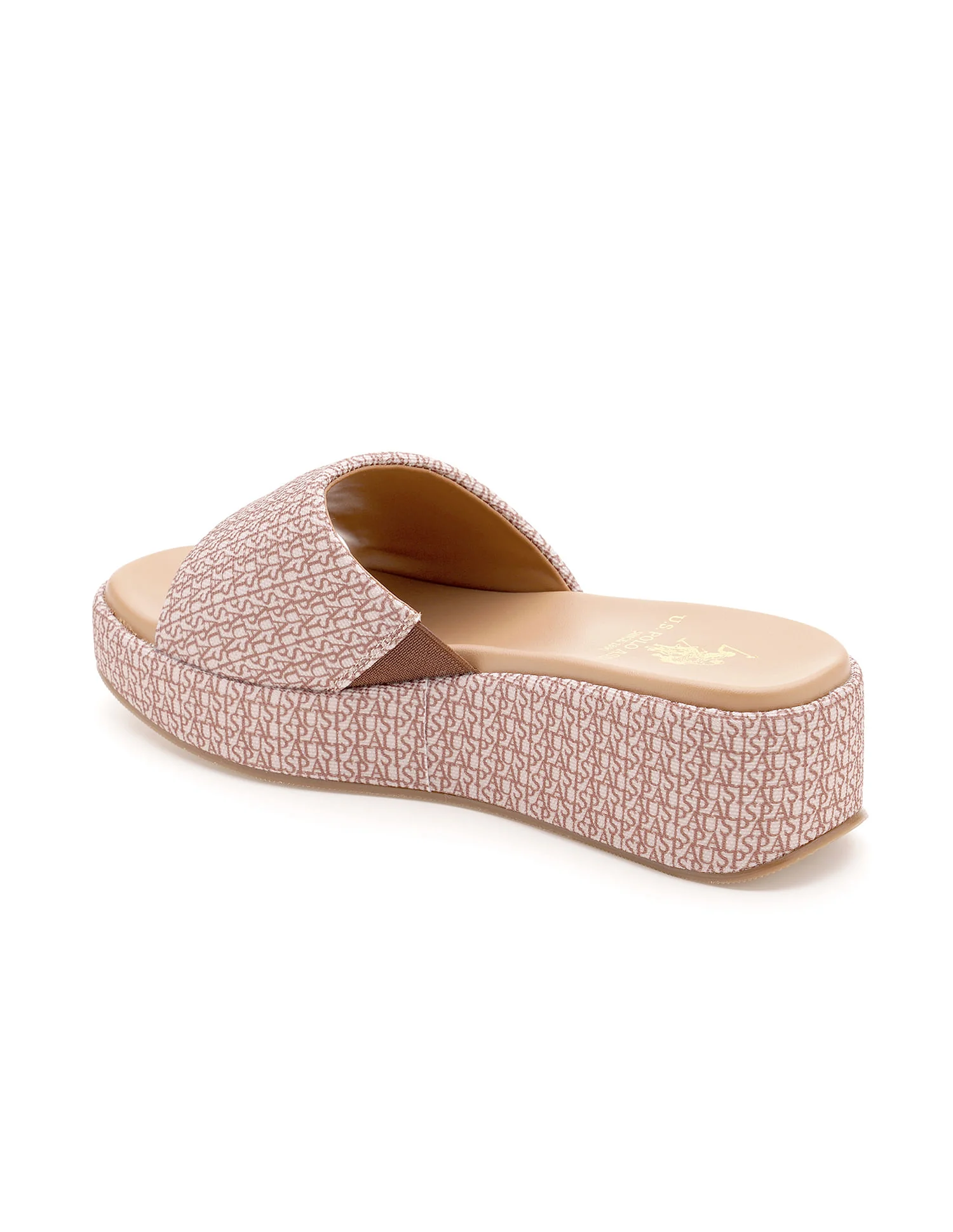 Open Toe Brand Print Savina Sandals - Image 5