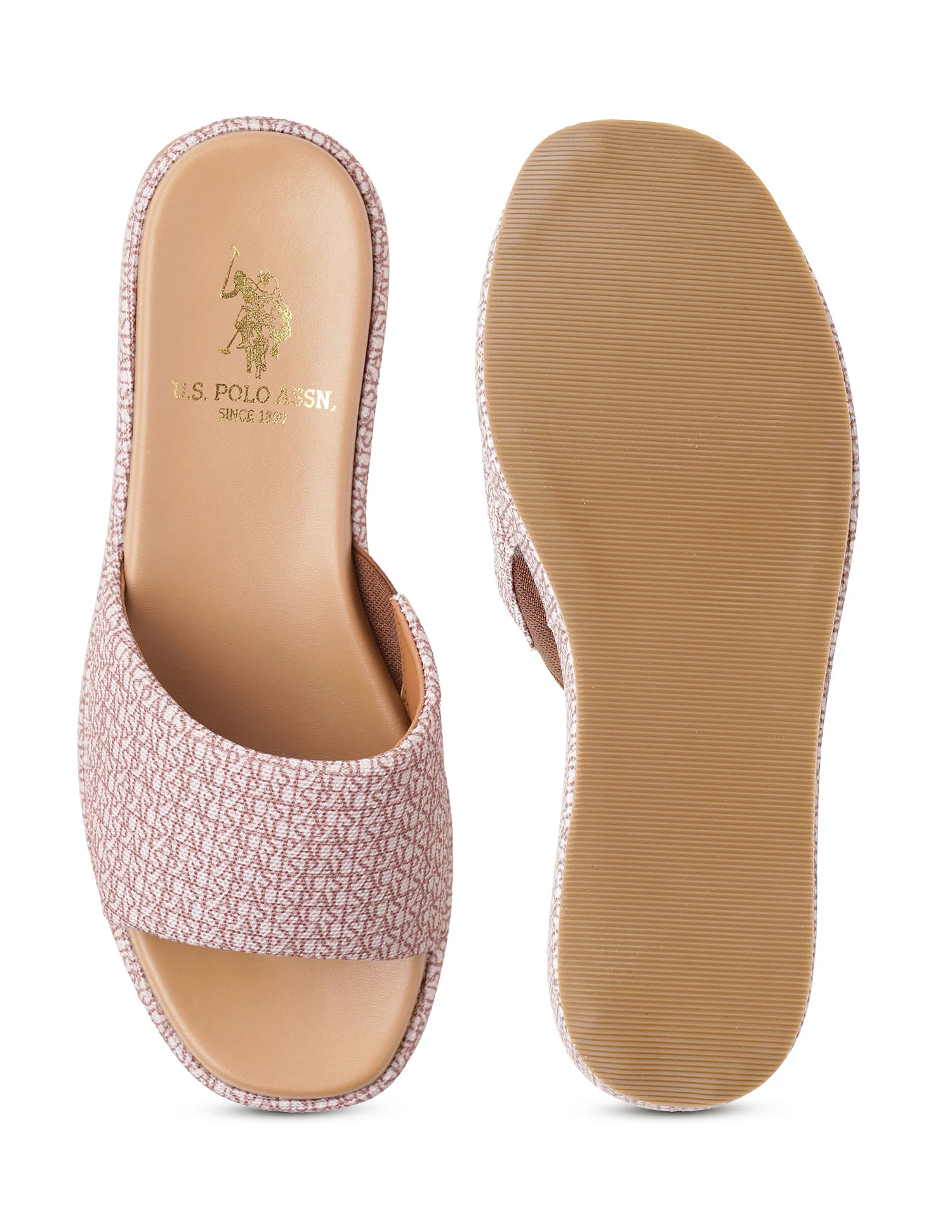 Open Toe Brand Print Savina Sandals - Image 6