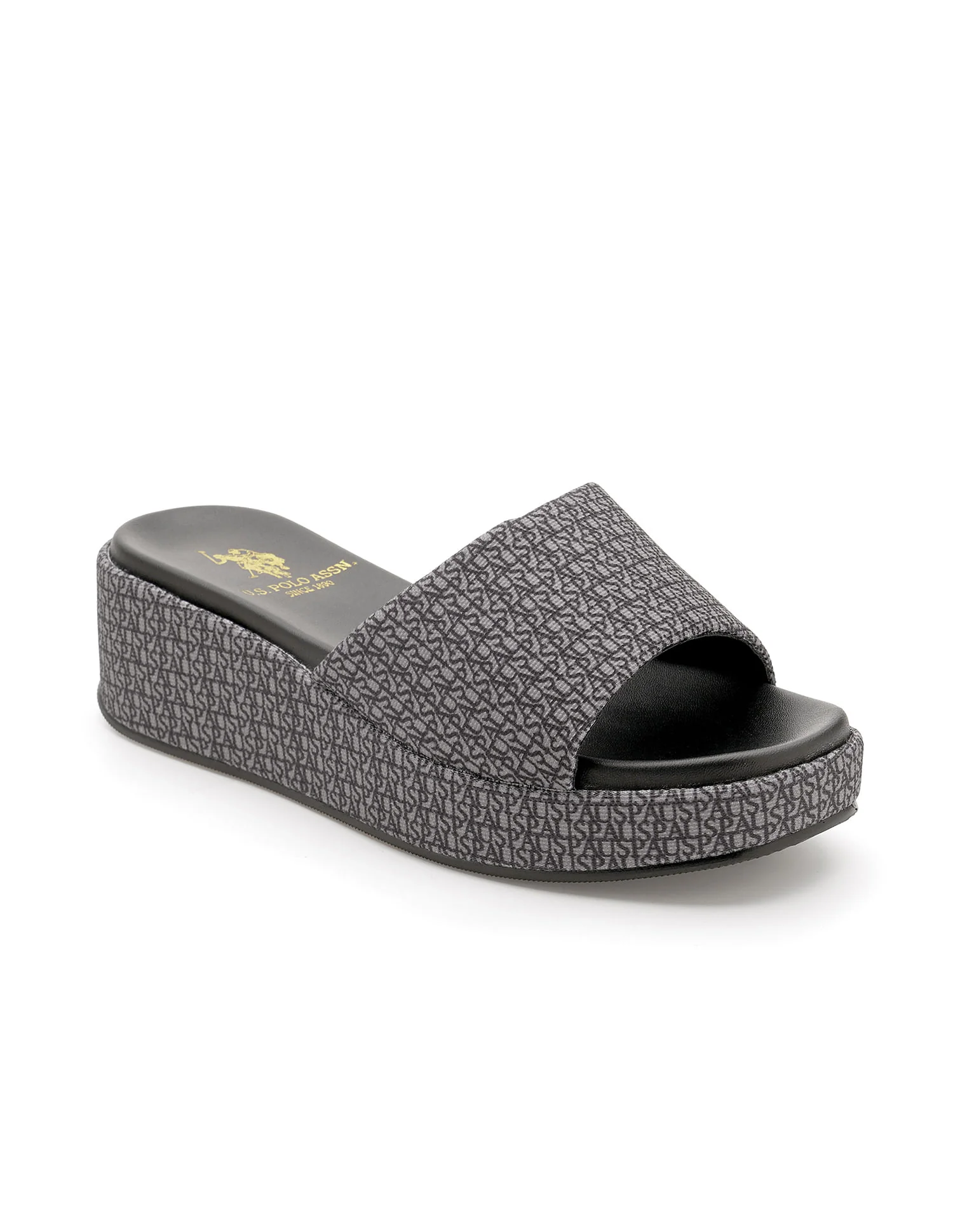 Women Open Toe Brand Print Savina Sandals - Image 2