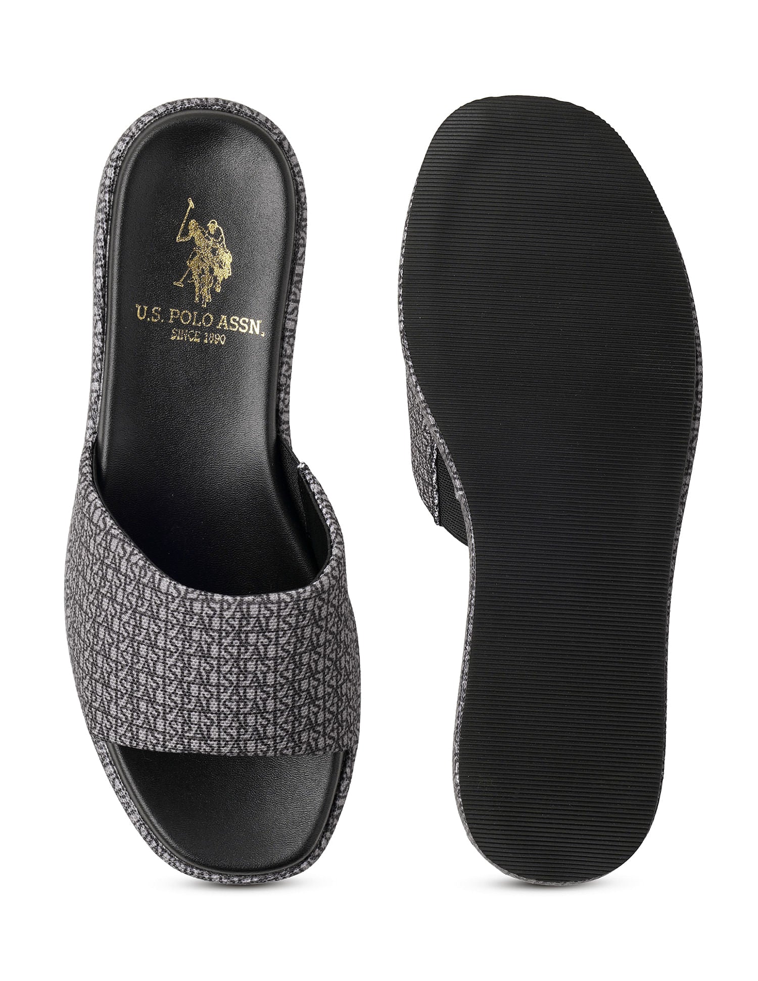 Women Open Toe Brand Print Savina Sandals - Image 6