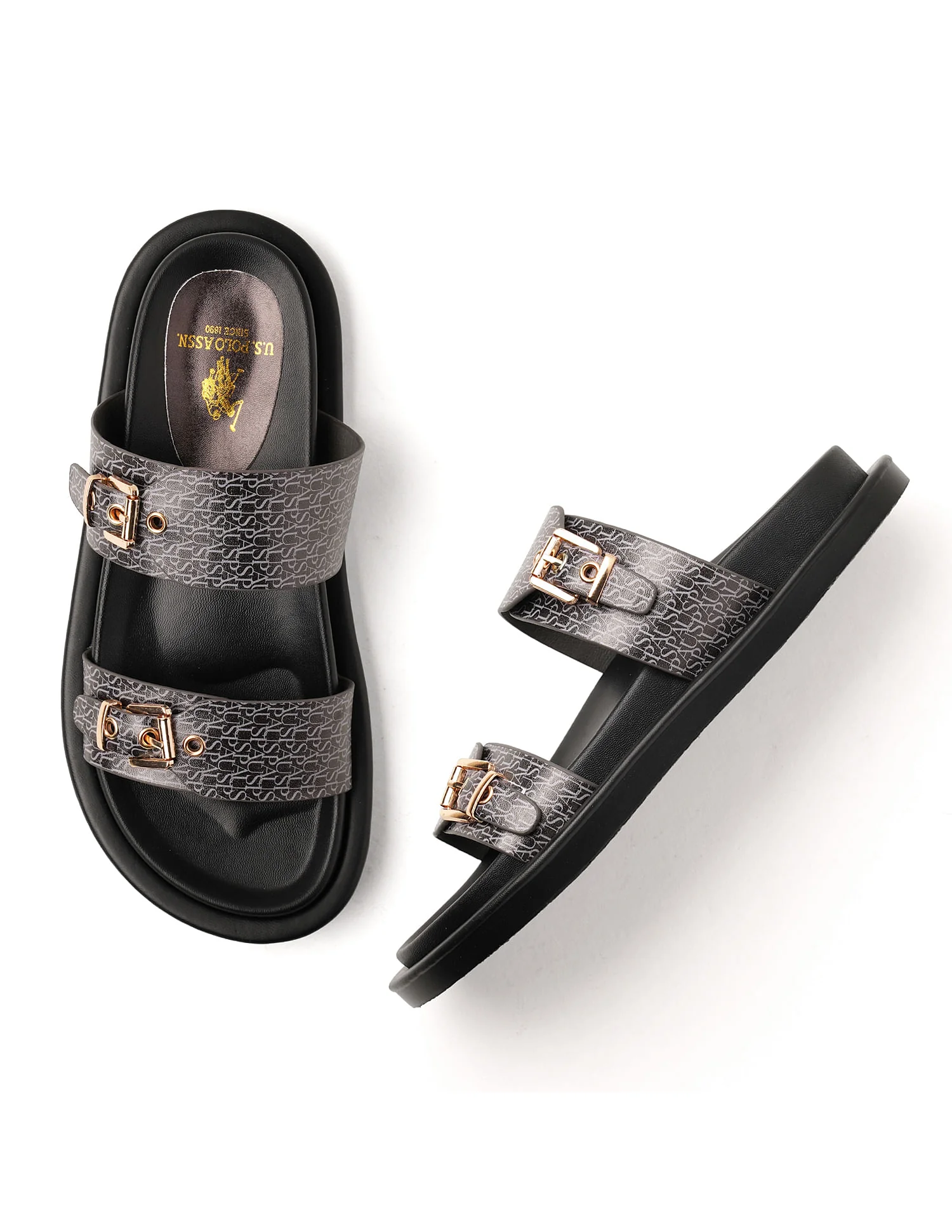 Open Toe Buckle Detail Maria Sandals - Image 4