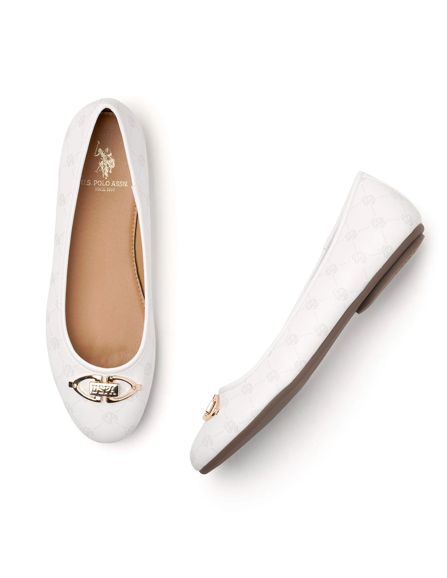 Women Panelled All Over Monogram Mia Ballerinas - Image 3