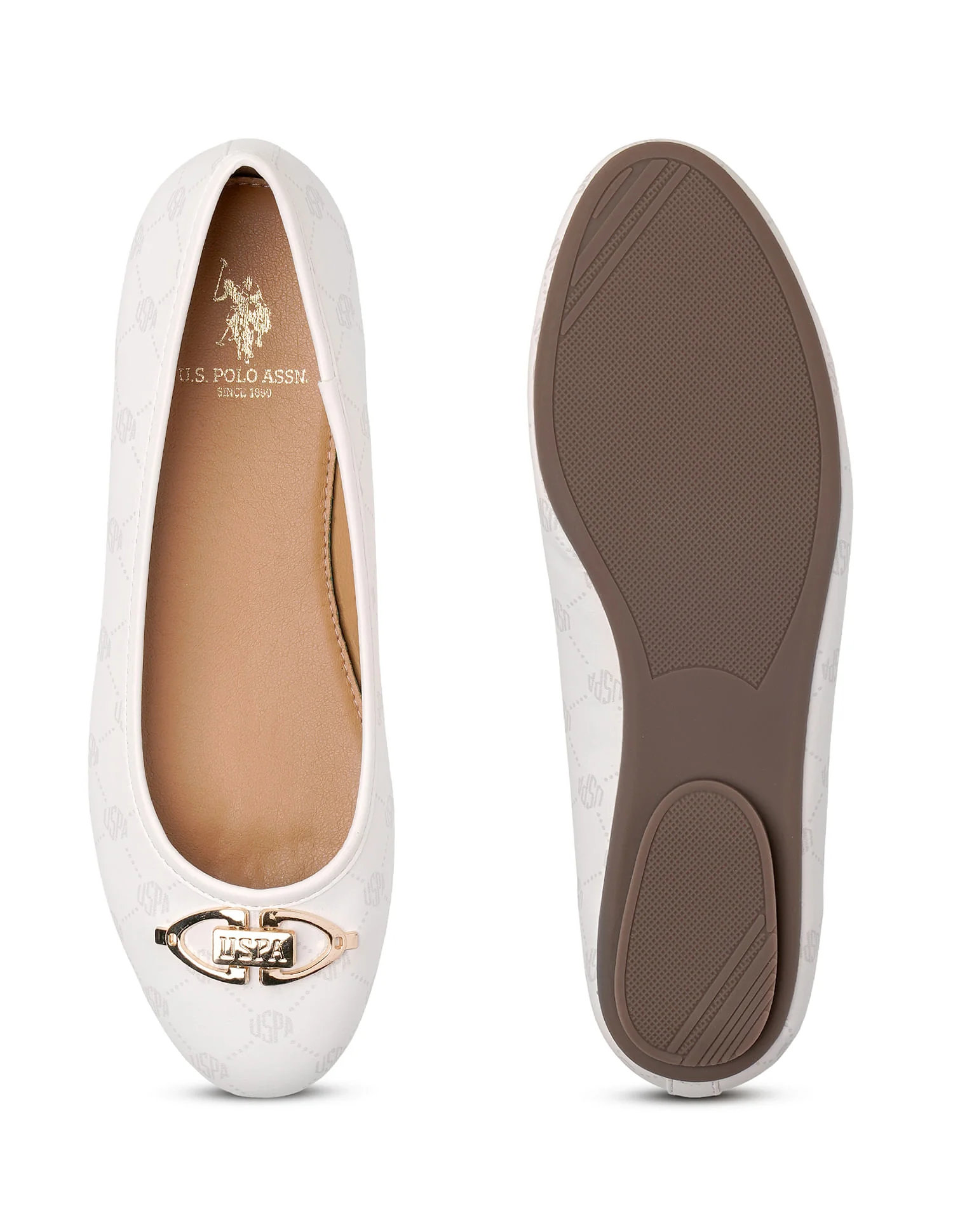 Women Panelled All Over Monogram Mia Ballerinas - Image 6