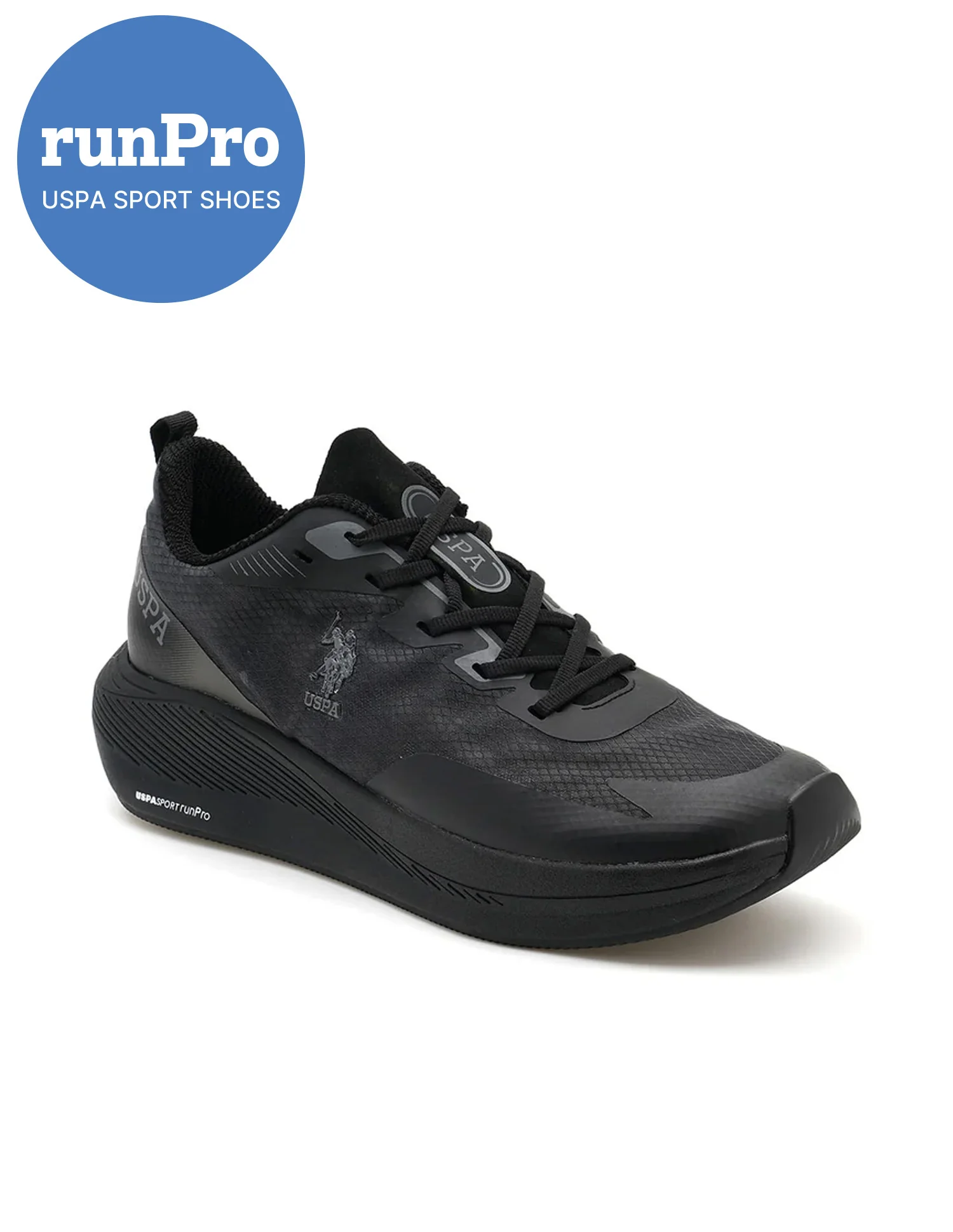 Men Severin Black Uspa Sport Runpro Running Shoes - Image 3