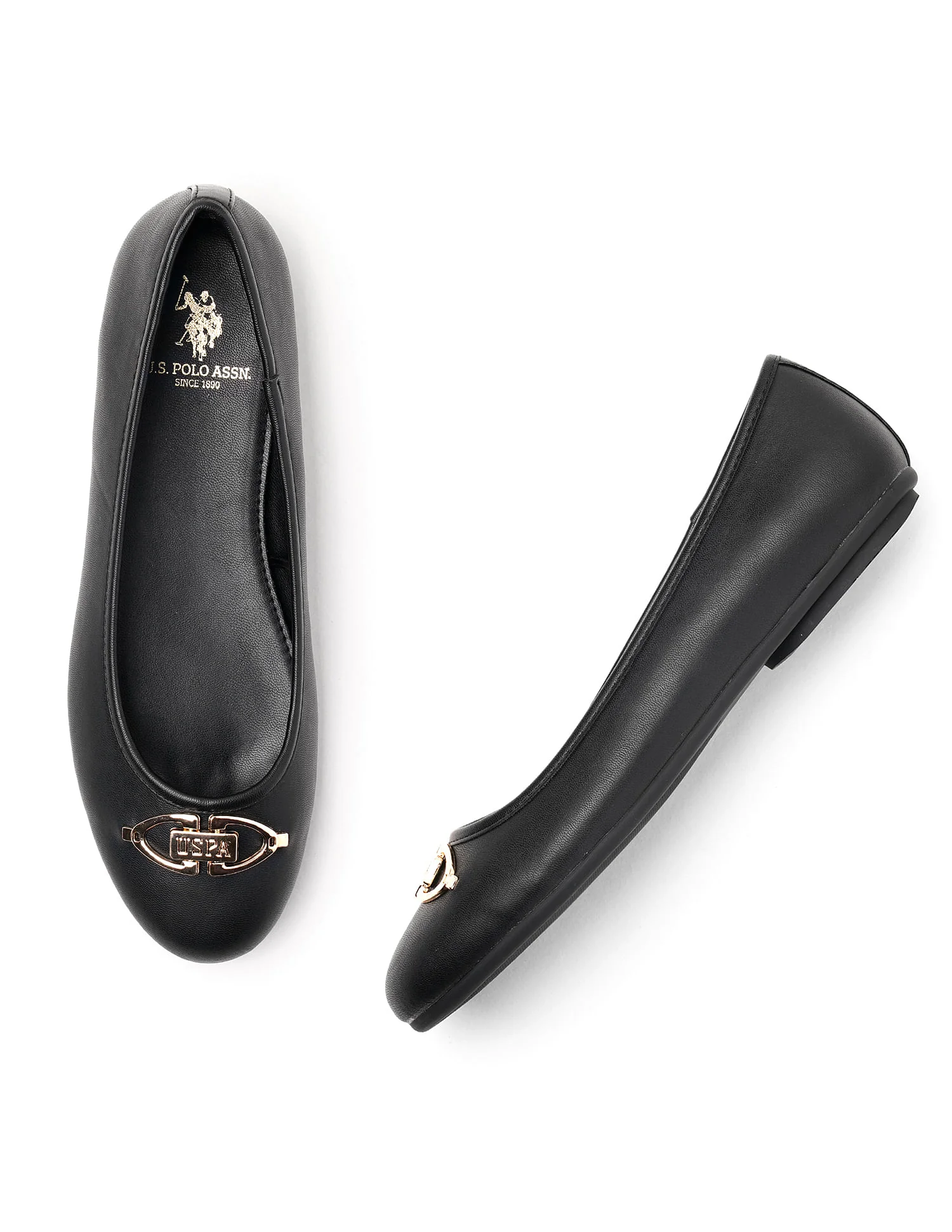Round Toe Solid Gloria Ballerinas - Image 3