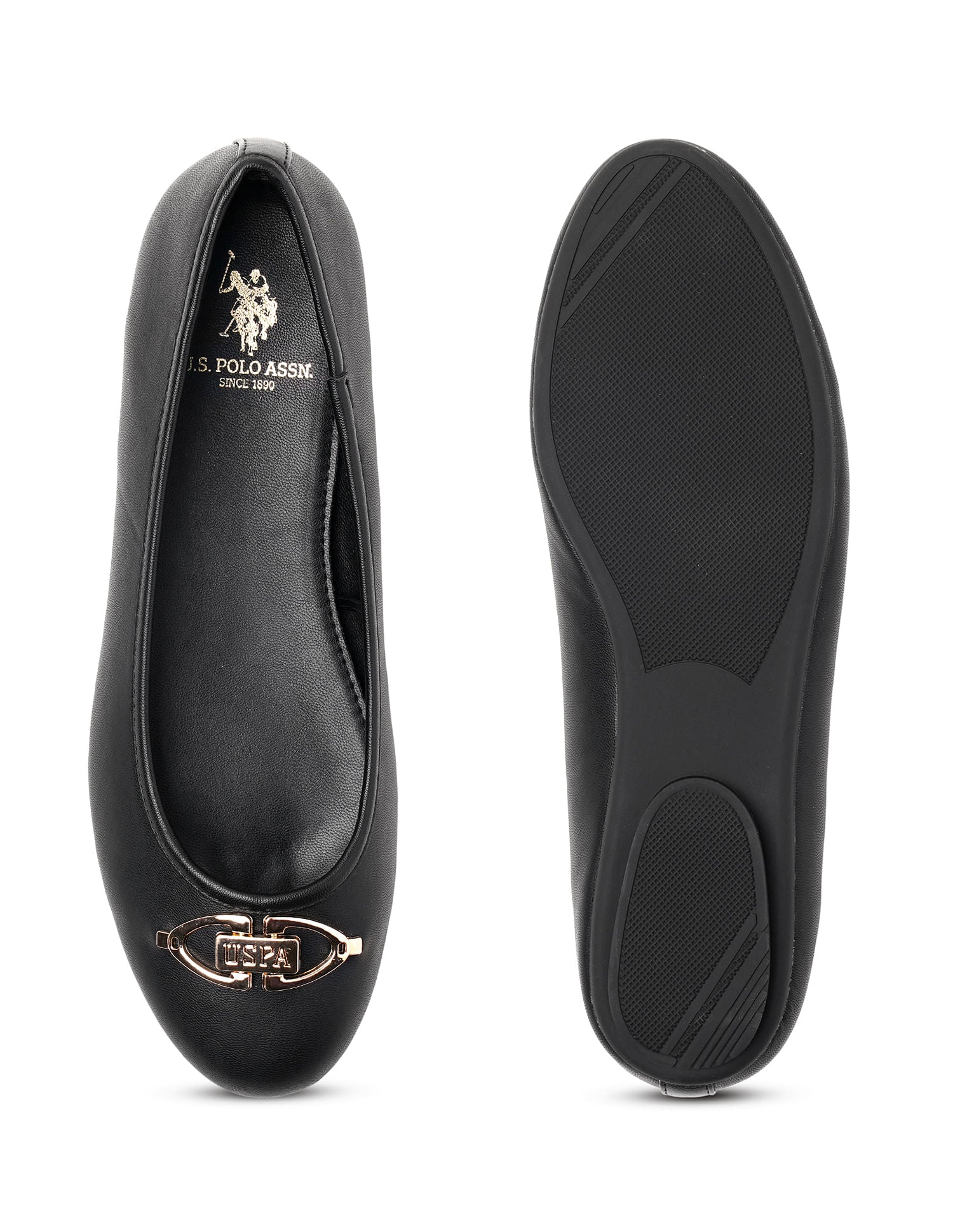Round Toe Solid Gloria Ballerinas - Image 6
