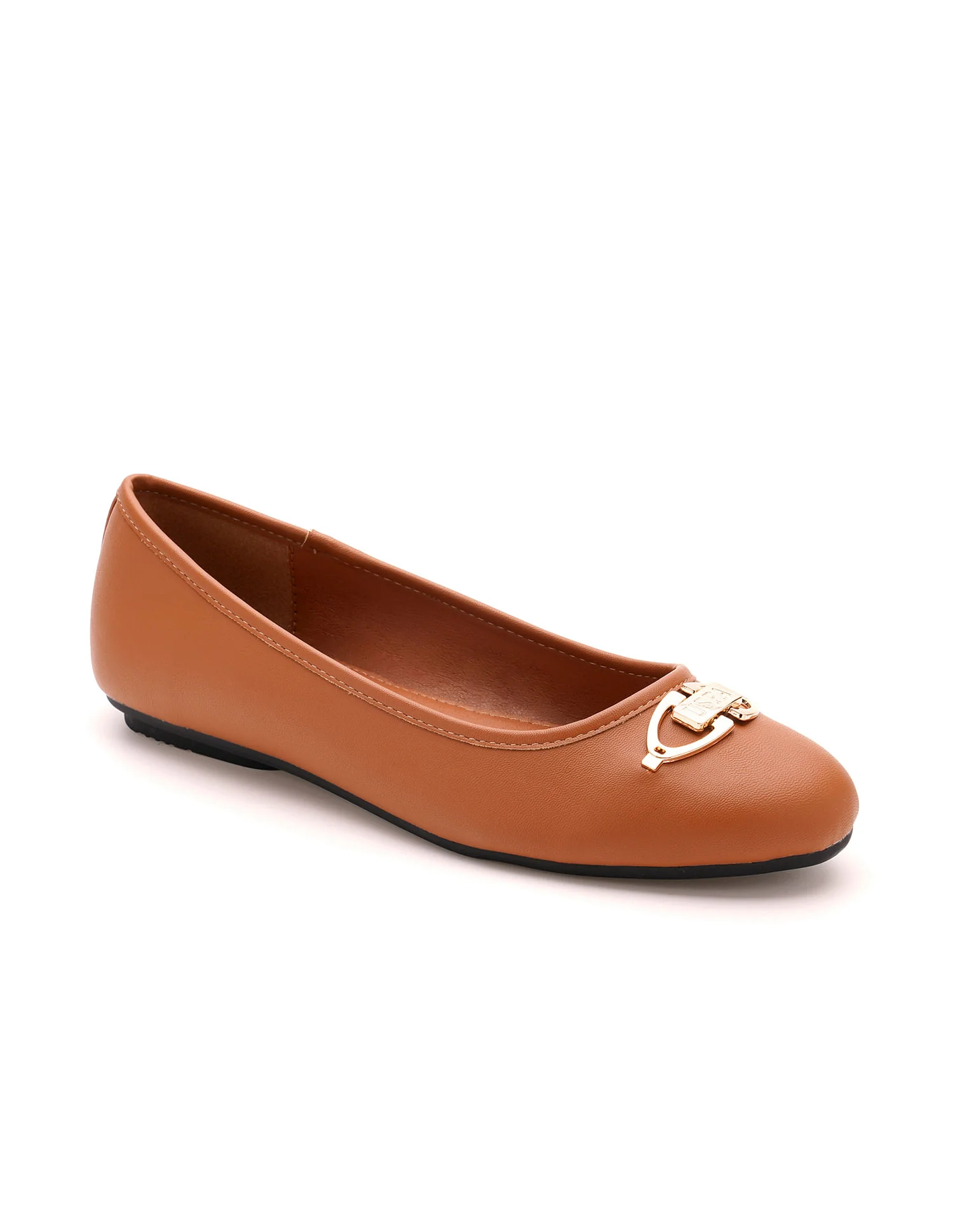Round Toe Solid Mia Ballerinas - Image 2