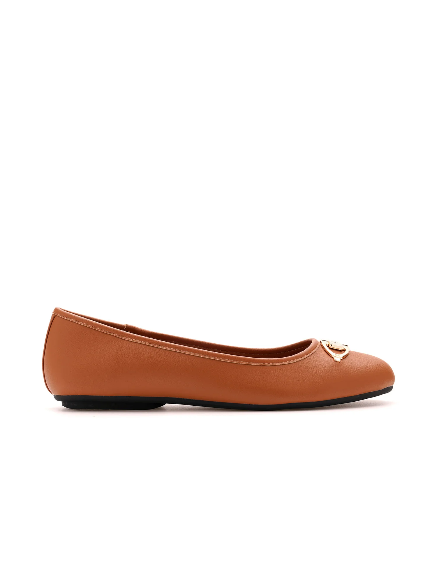 Round Toe Solid Mia Ballerinas - Image 5
