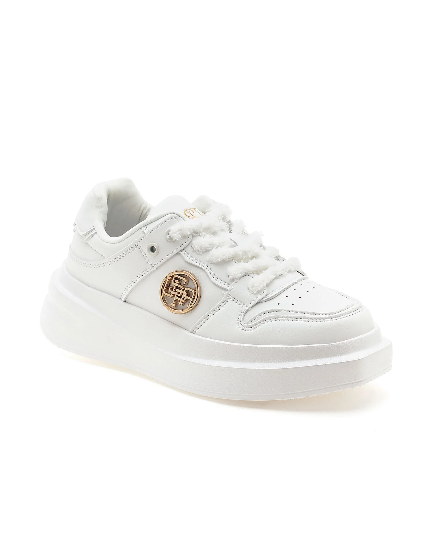Textured Burna Metallic Logo Sneakers - Image 2