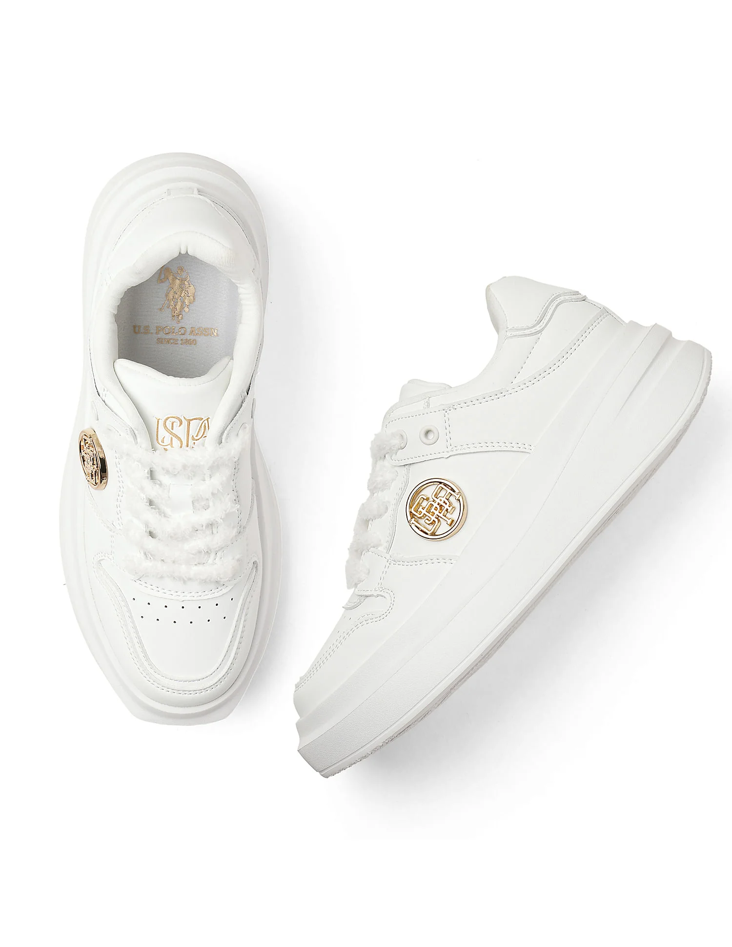 Textured Burna Metallic Logo Sneakers - Image 3