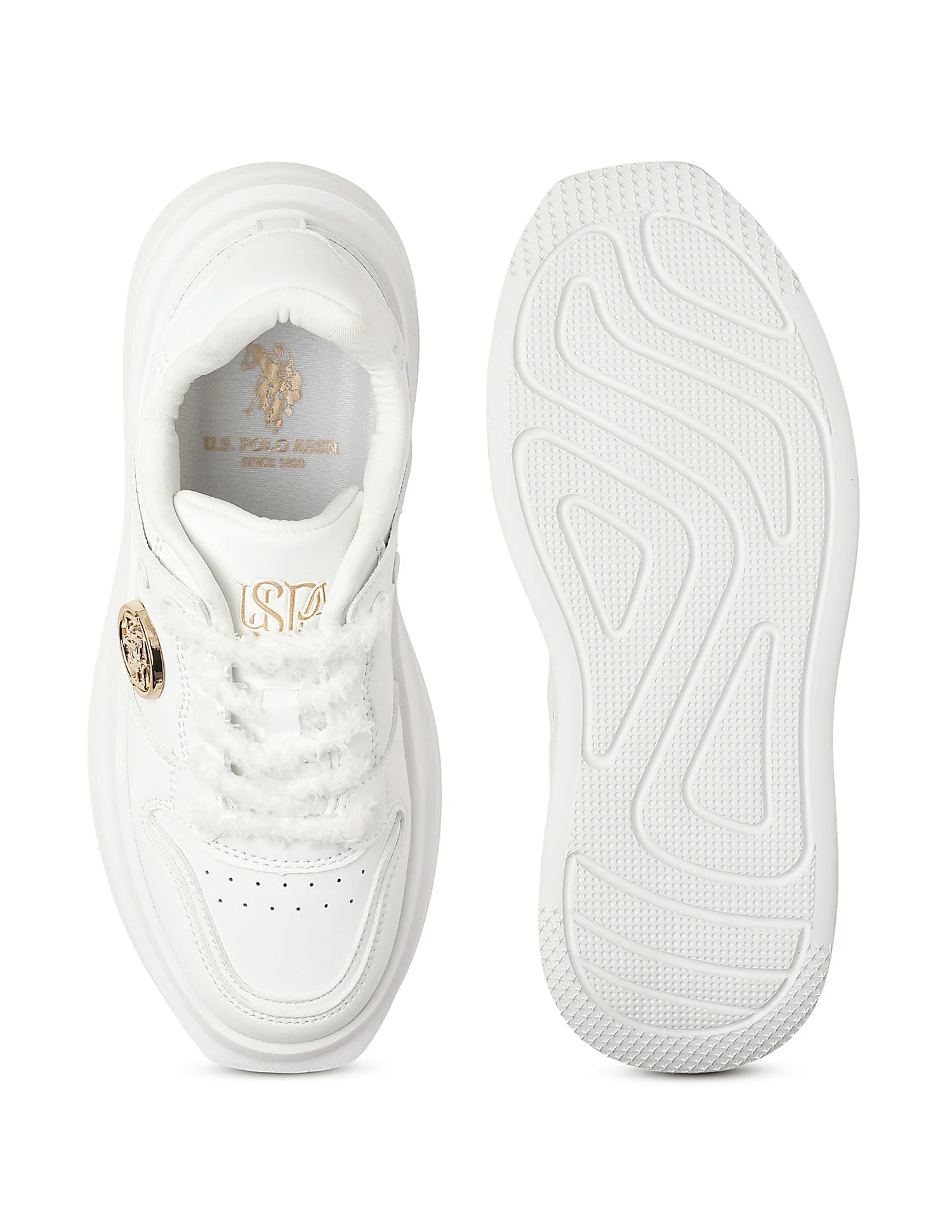 Textured Burna Metallic Logo Sneakers - Image 6
