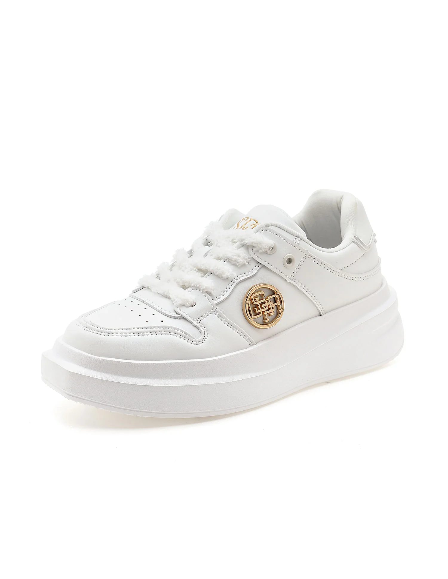 Textured Burna Metallic Logo Sneakers - Image 7