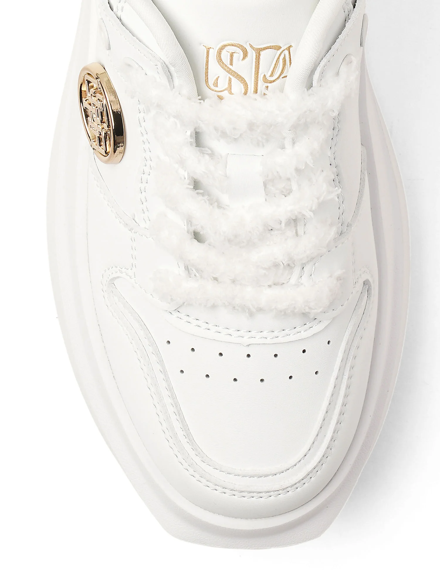 Textured Burna Metallic Logo Sneakers - Image 8