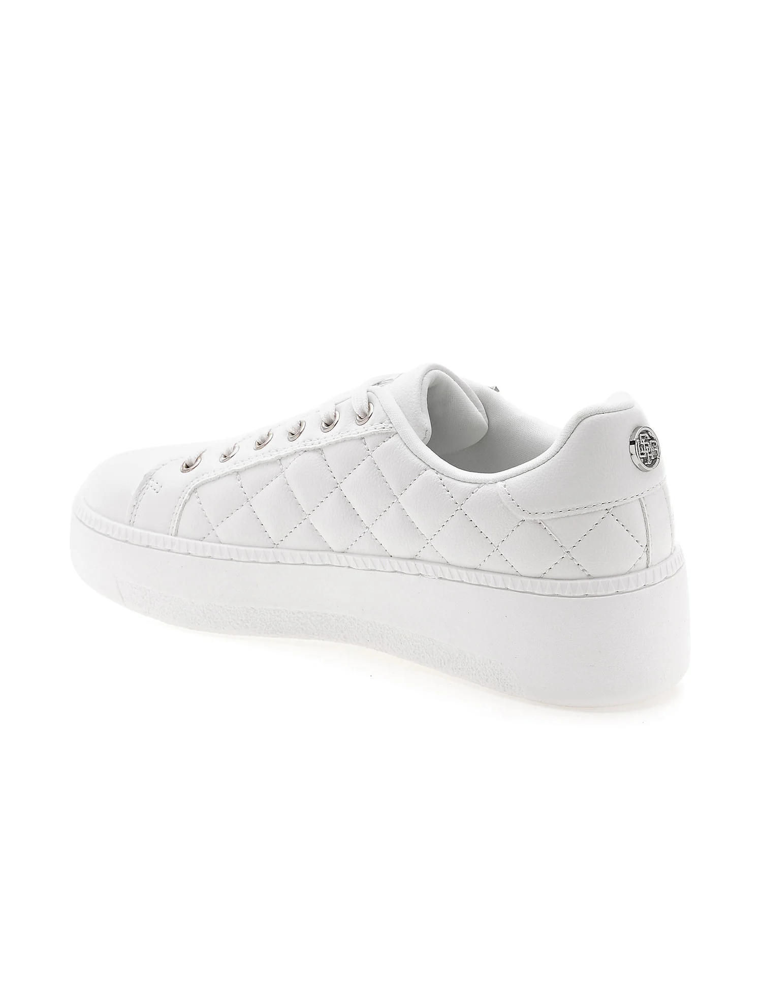Textured Gabriella Metallic Logo Sneakers - Image 4