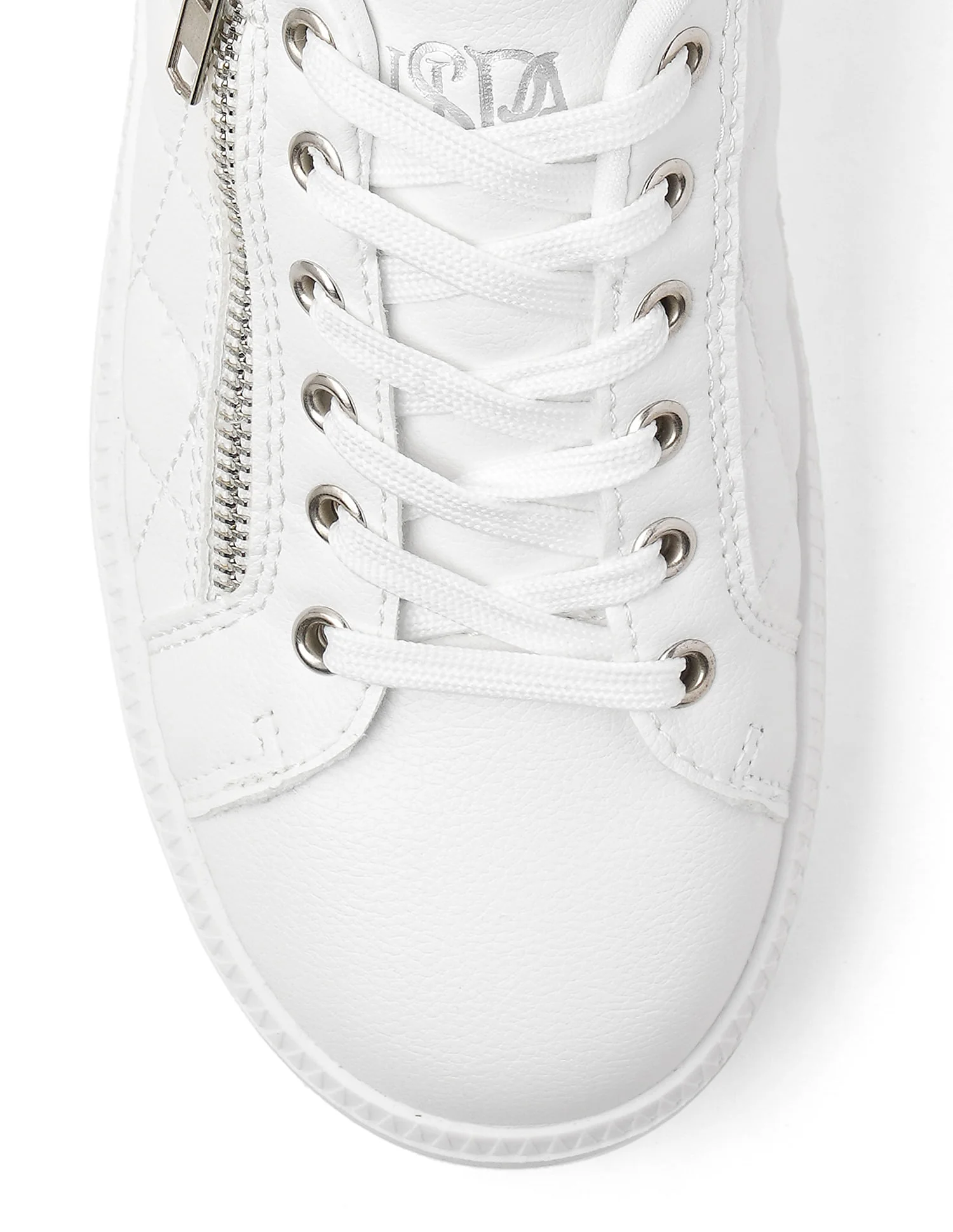 Textured Gabriella Metallic Logo Sneakers - Image 8