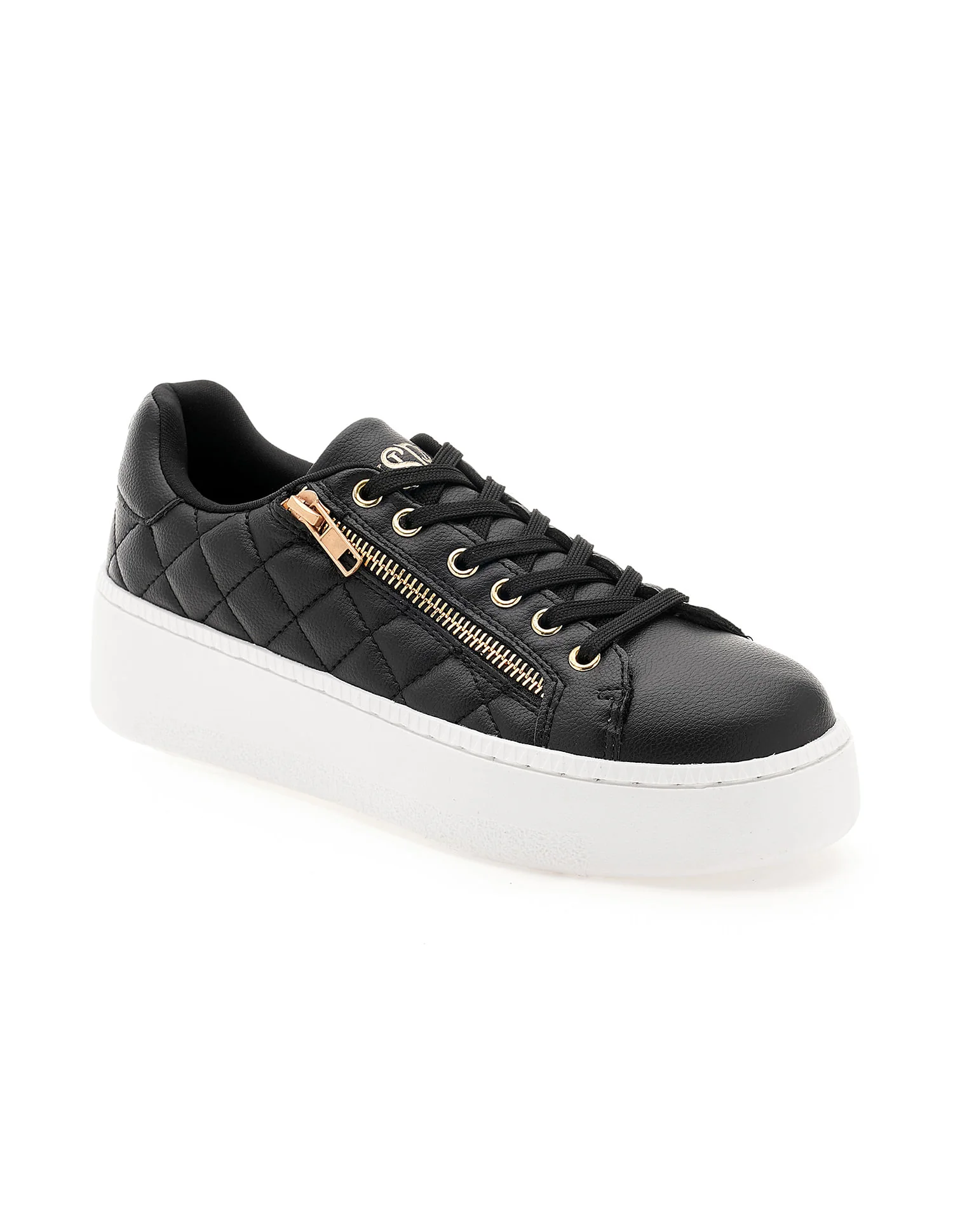Women Textured Gabriella Metallic Logo Sneakers - Image 2
