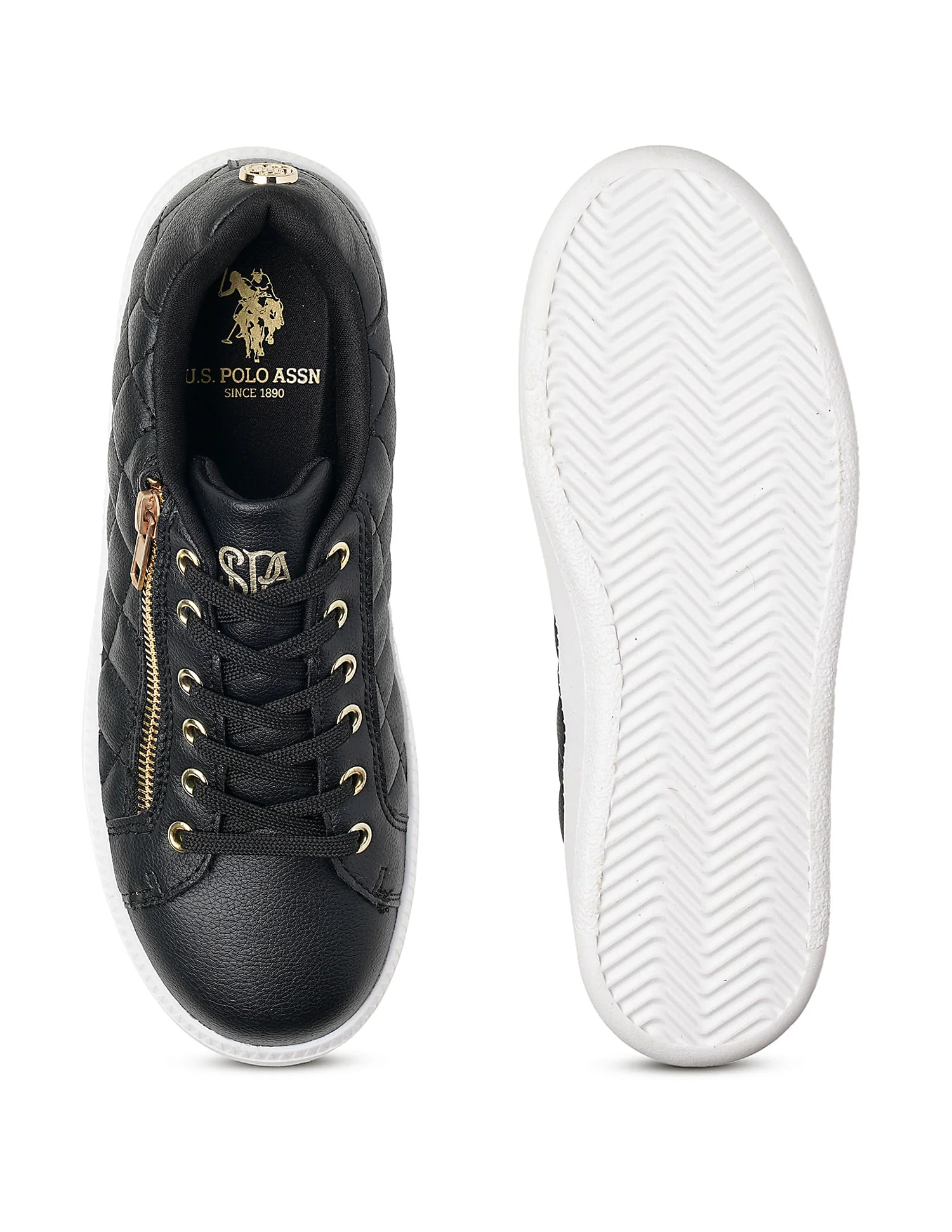 Women Textured Gabriella Metallic Logo Sneakers - Image 6