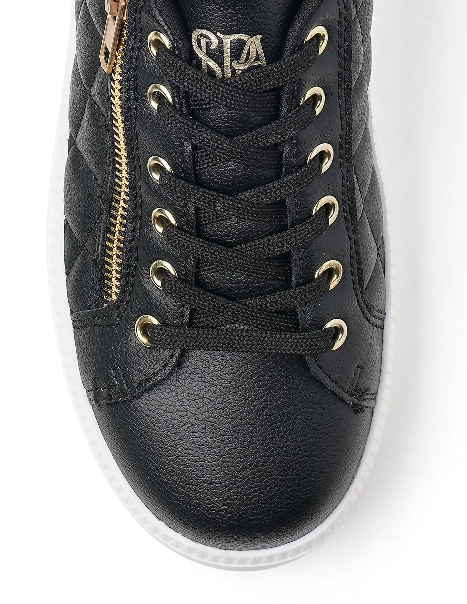 Women Textured Gabriella Metallic Logo Sneakers - Image 8