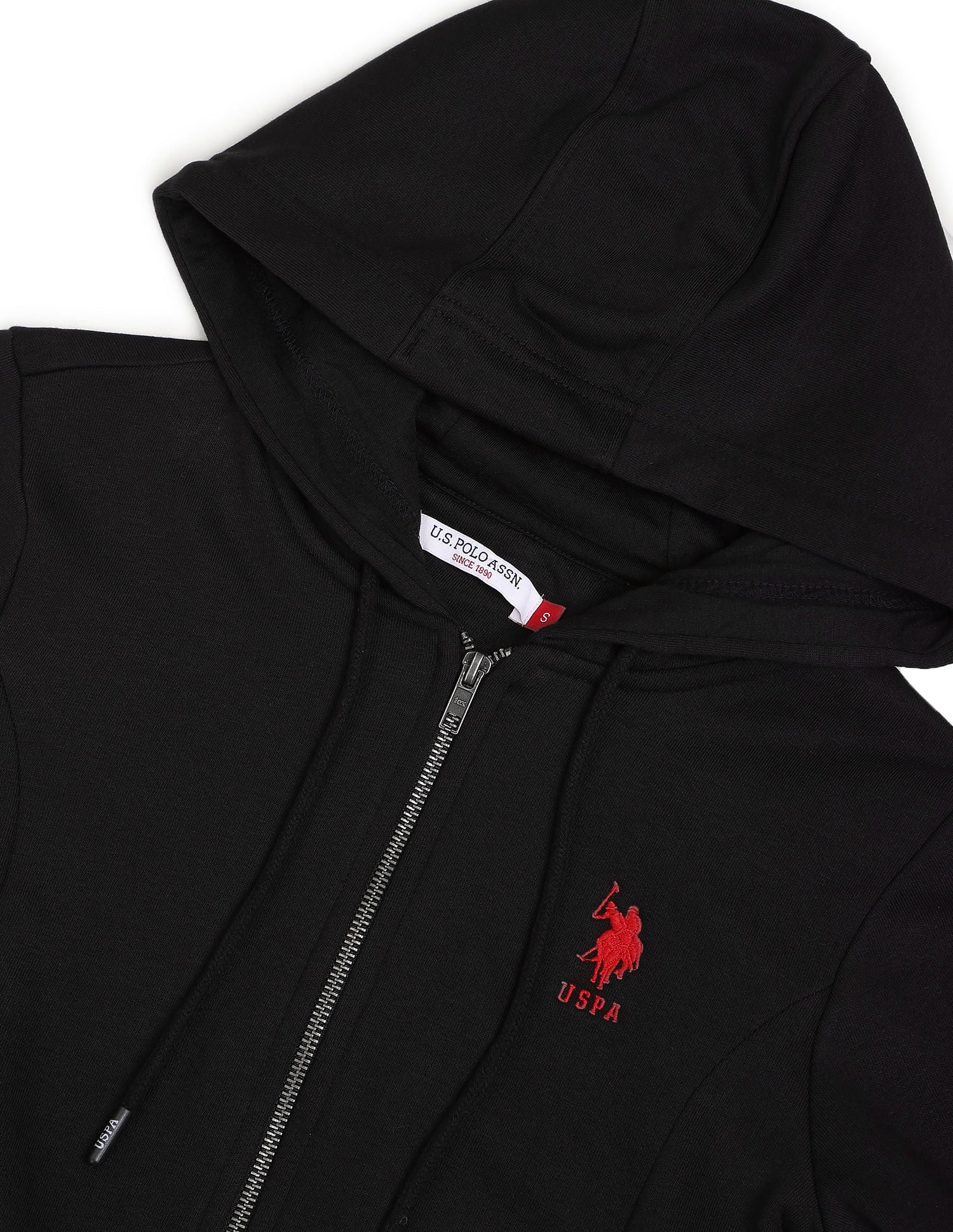 Full Zip Placket Solid Sweatshirt - Image 2