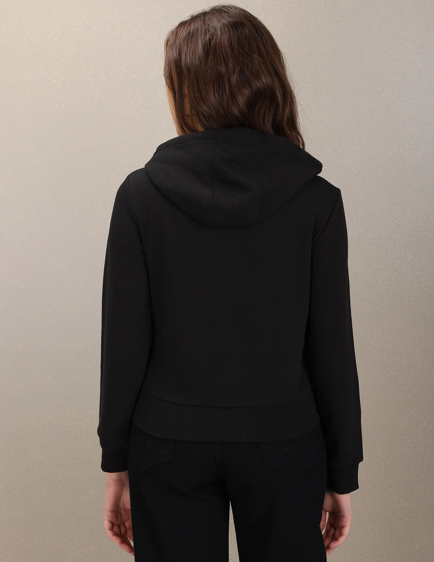 Full Zip Placket Solid Sweatshirt - Image 5