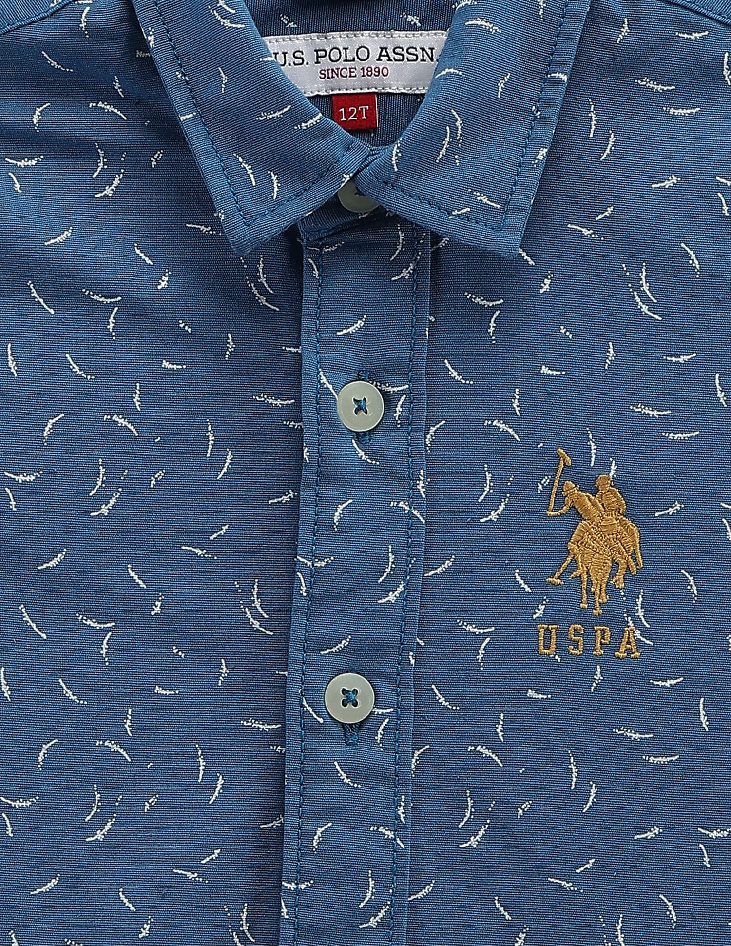 Geometric Print Cotton Shirt - Image 3