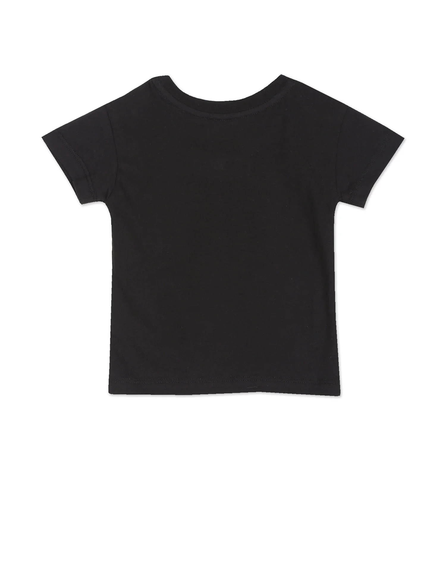Girls Black Brand Print Cotton T-Shirt - Image 2