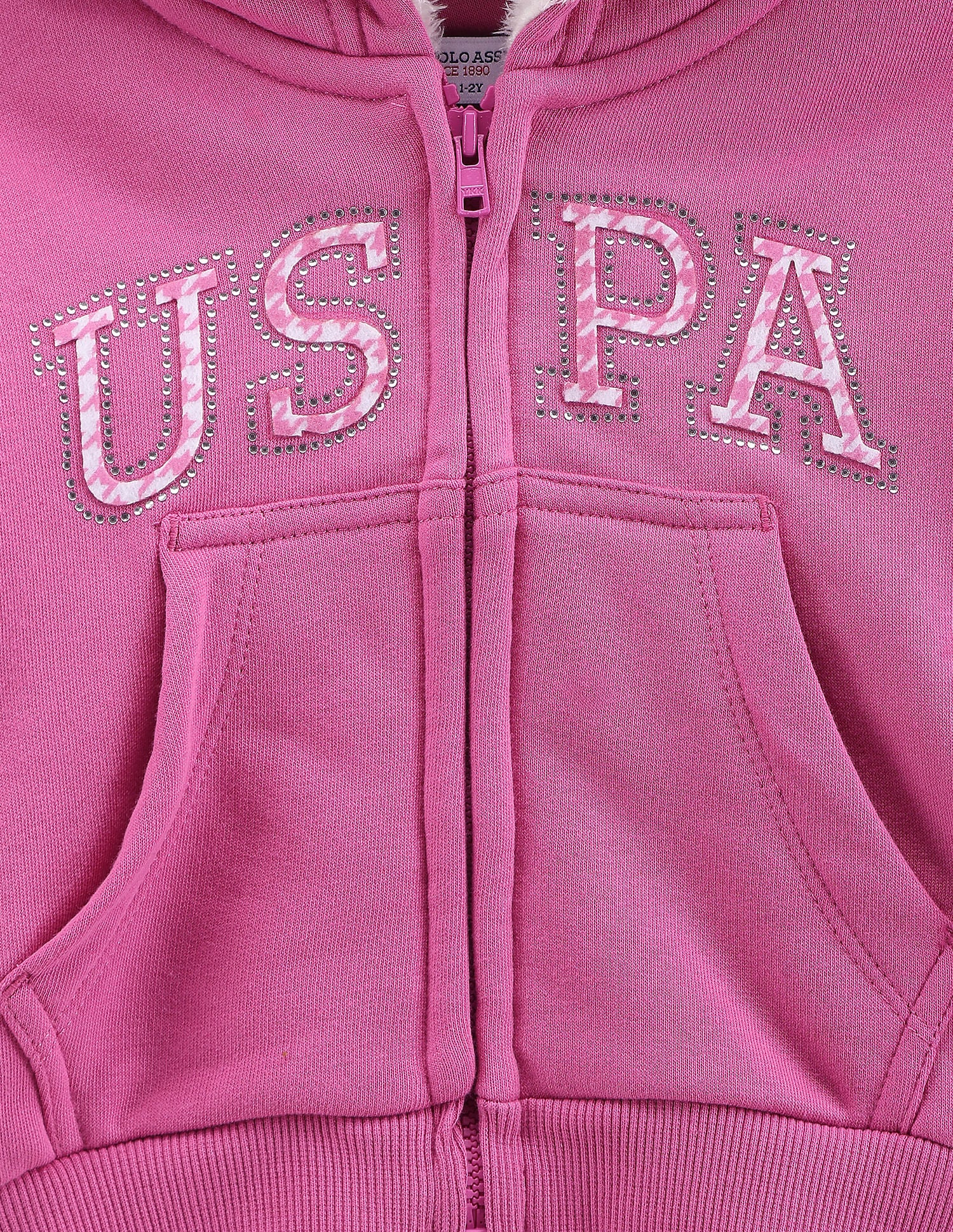Girls Brand Print Hooded Sweatshirt - Image 3