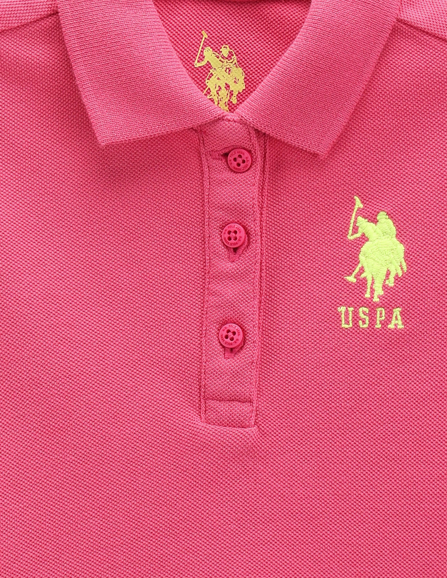 Girls Cotton Pique Polo Shirt - Image 3