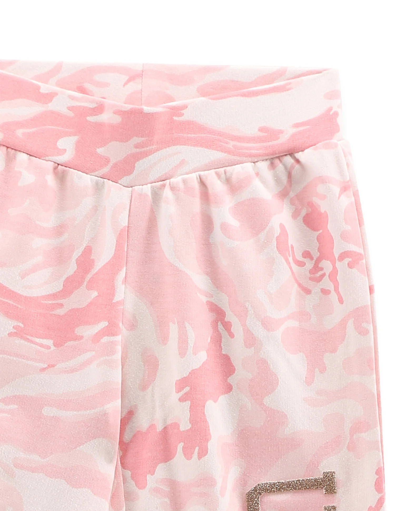 Girls Drawstring Waist Abstract Print Joggers - Image 3