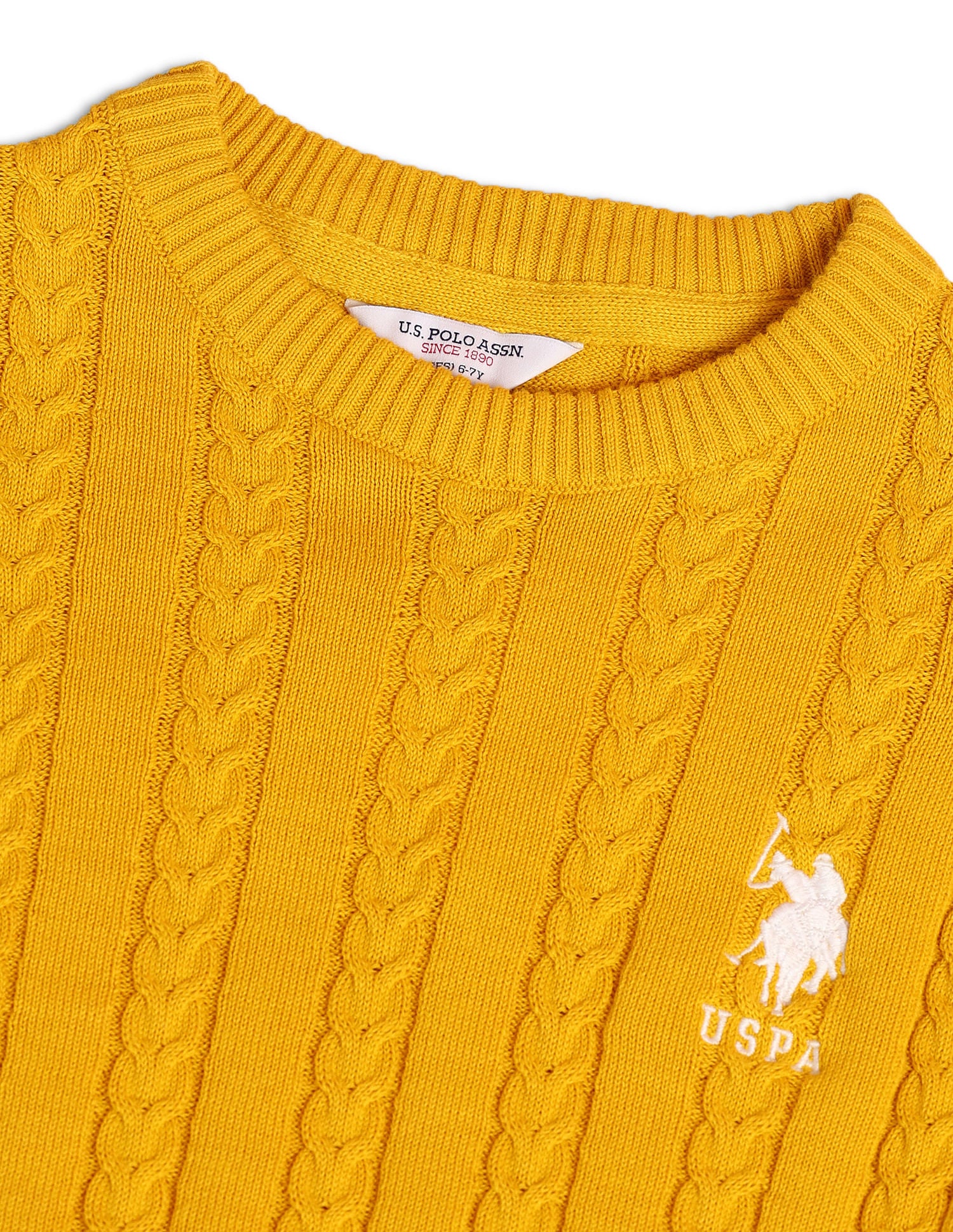 Girls Cable Knit Cotton Sweater - Image 6