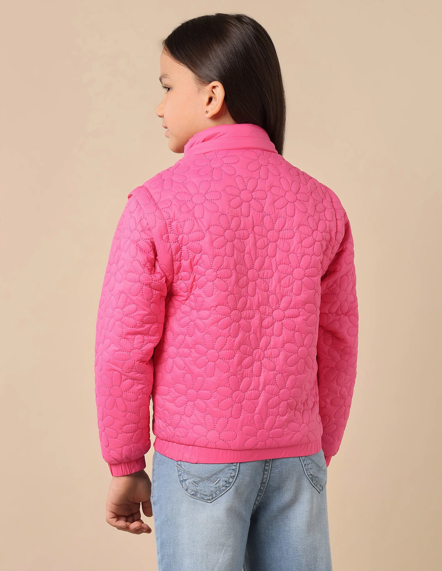 Girls Detachable Hood And Sleeve Jacket - Image 10