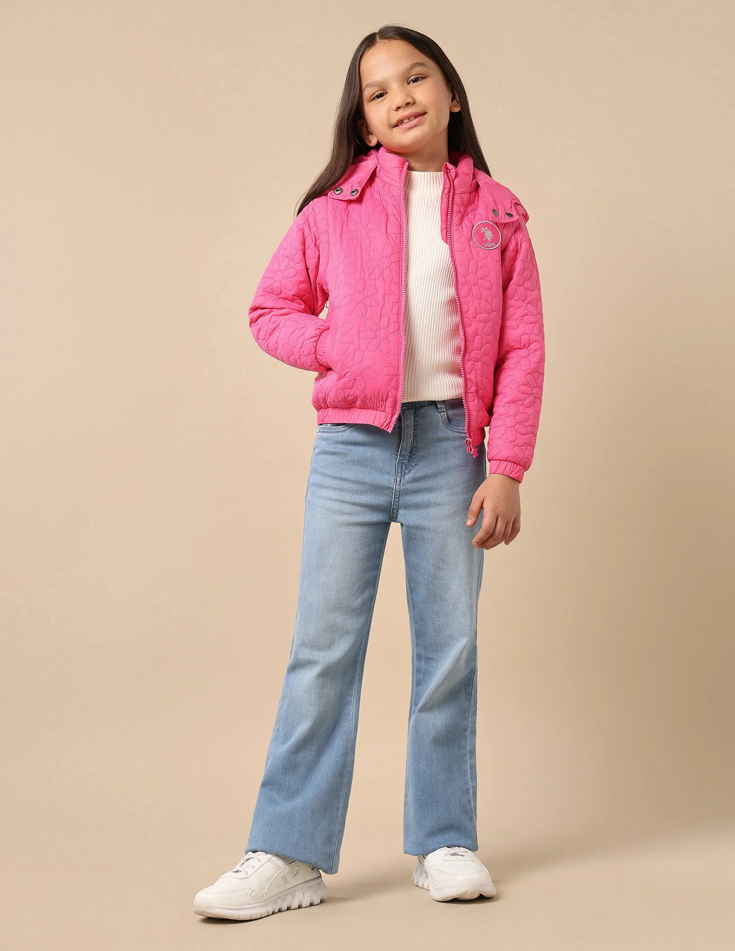 Girls Detachable Hood And Sleeve Jacket - Image 3
