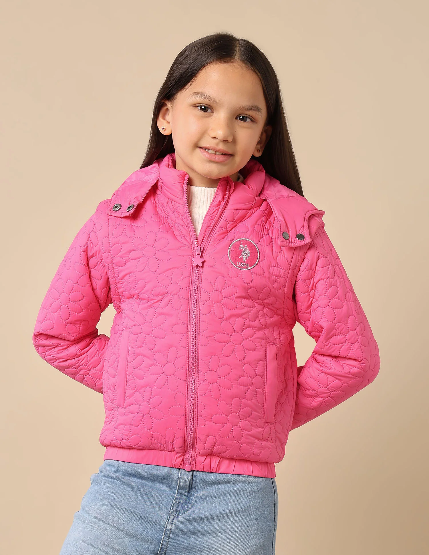 Girls Detachable Hood And Sleeve Jacket - Image 6